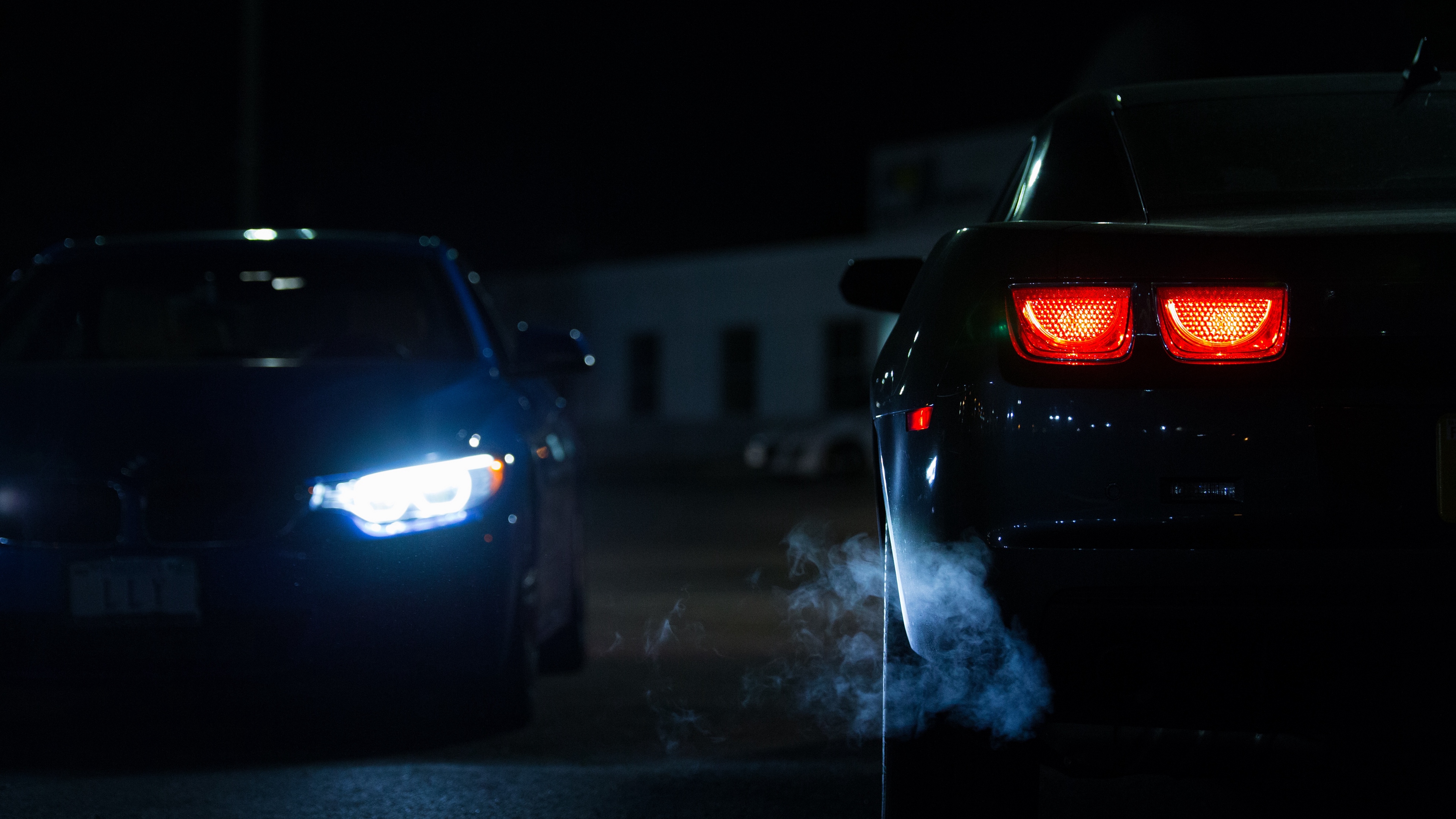 Wallpaper 4k car, lights, night 4k Wallpaper