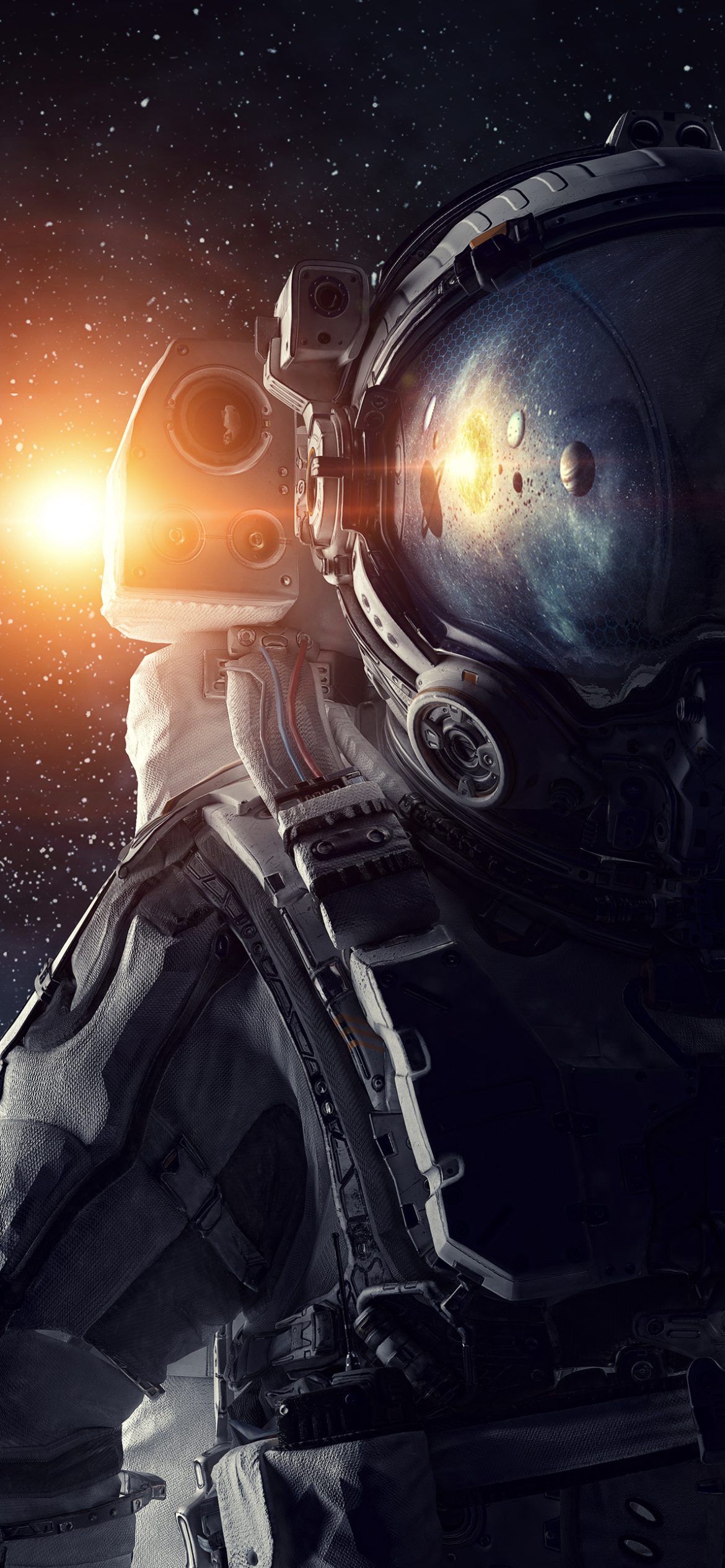 Sci Fi Astronaut Phone Wallpaper