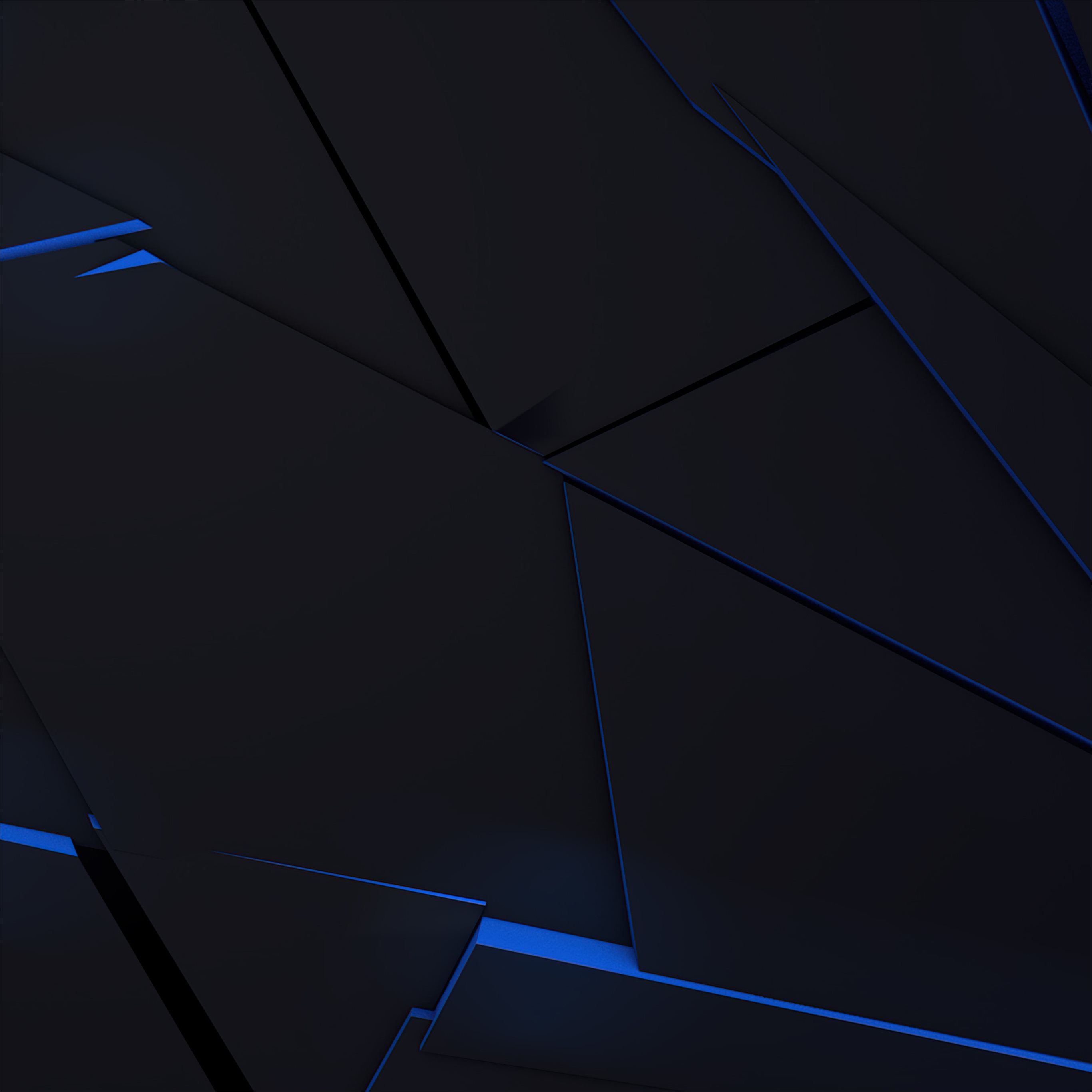 blue abstract sharp flows 4k iPad Pro Wallpaper Free Download