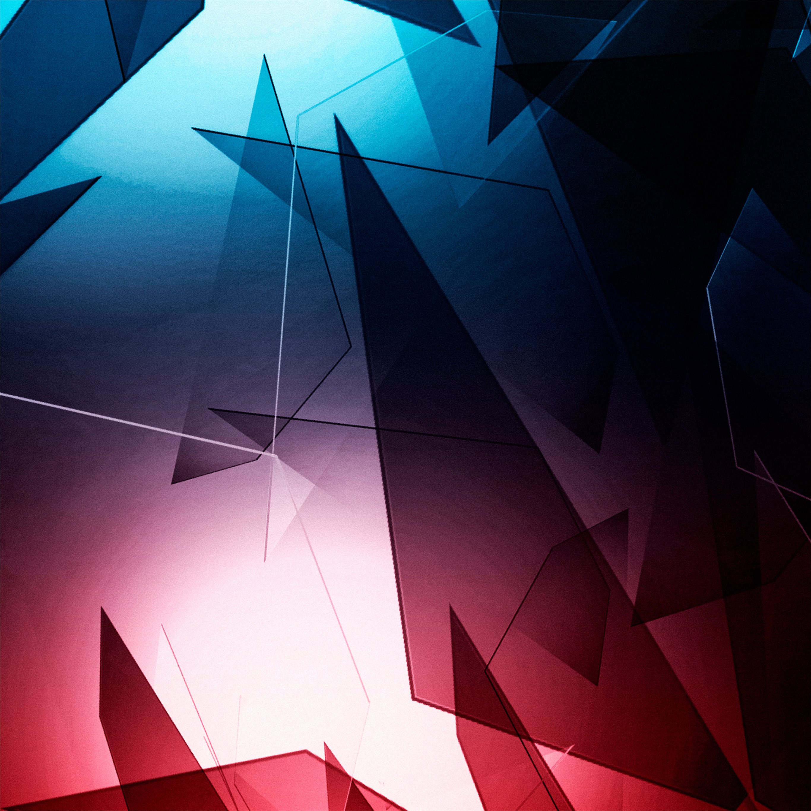 glass shapes sharp 4k iPad Wallpaper Free Download