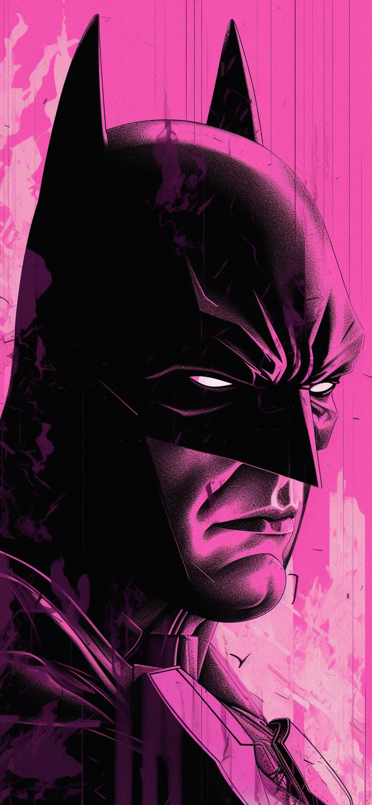 DC Batman Pink Art Wallpaper
