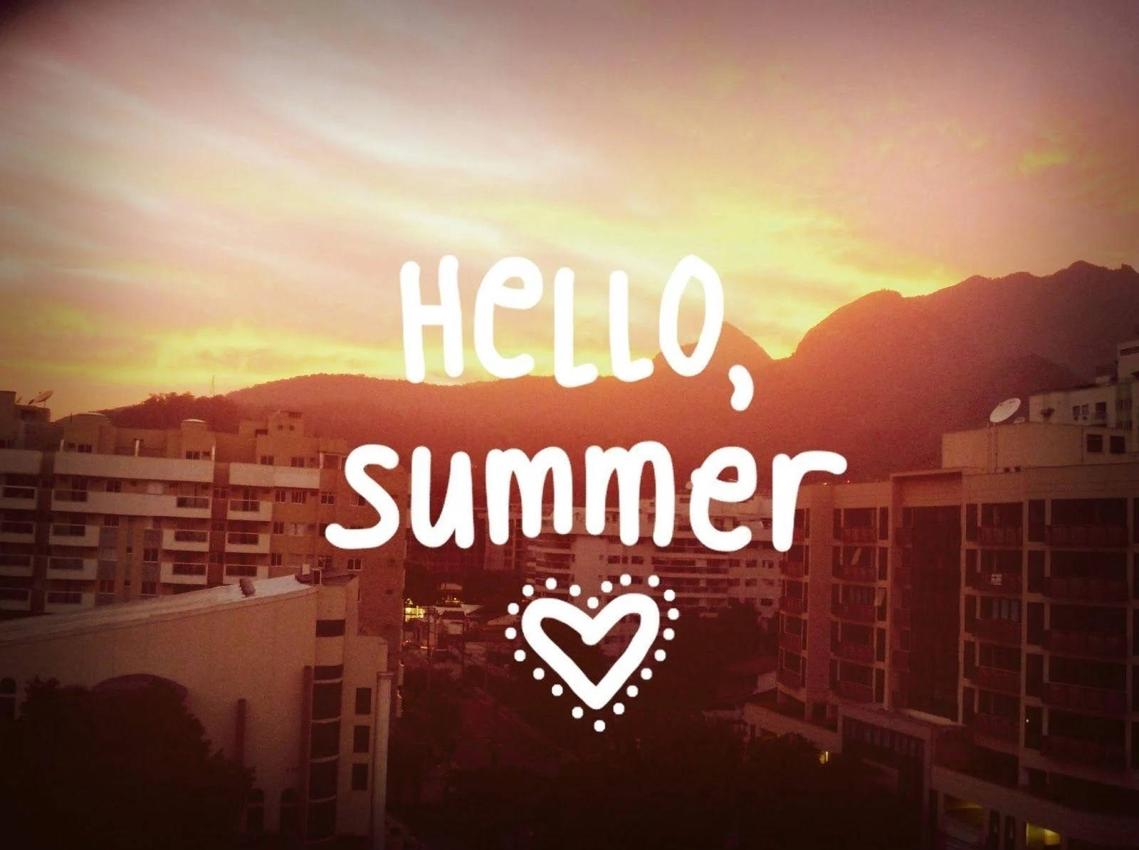 Download Hello Summer Aesthetic Sunset Wallpaper