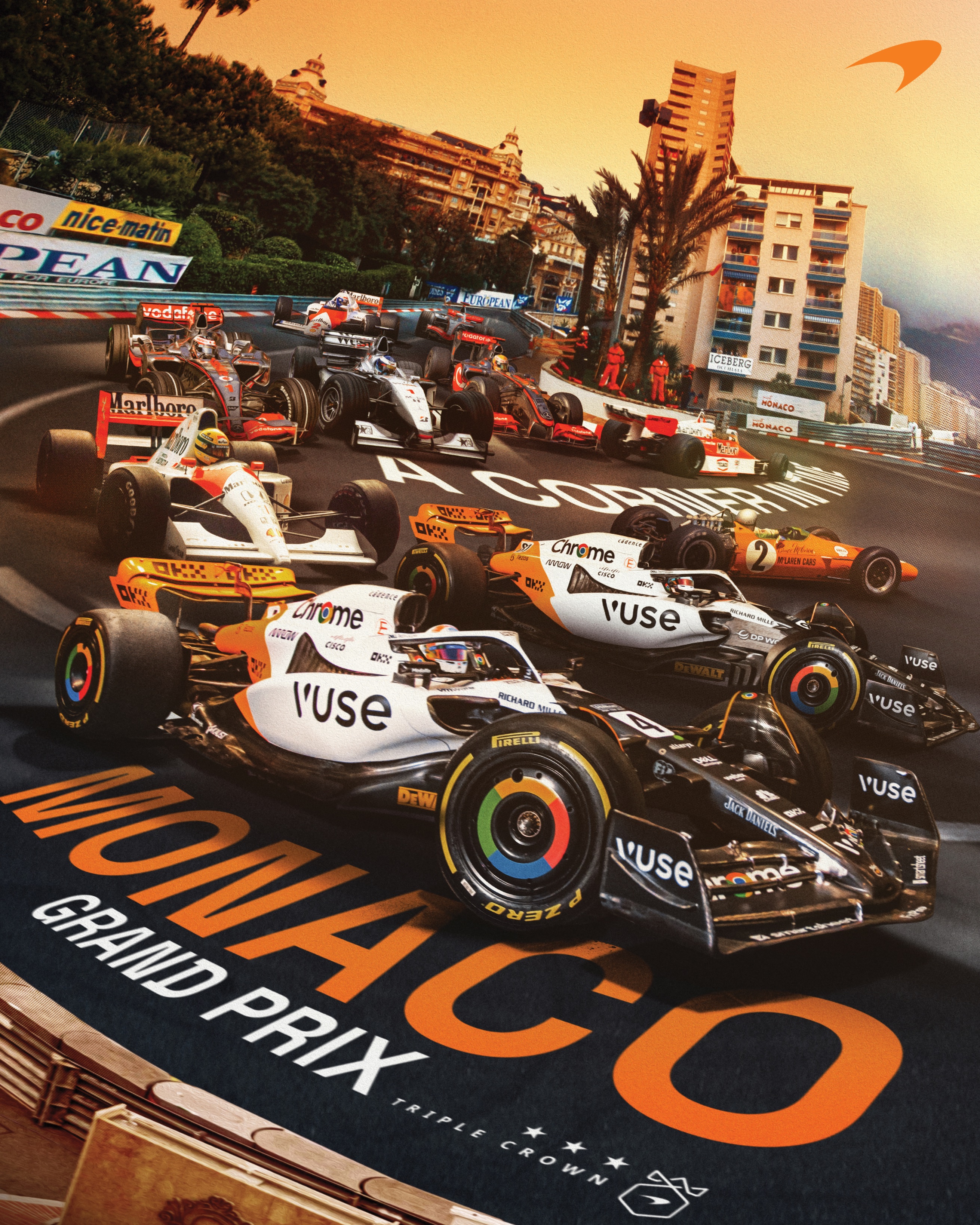 McLaren corner in time ✨ We've loved racing in Monaco throughout the years