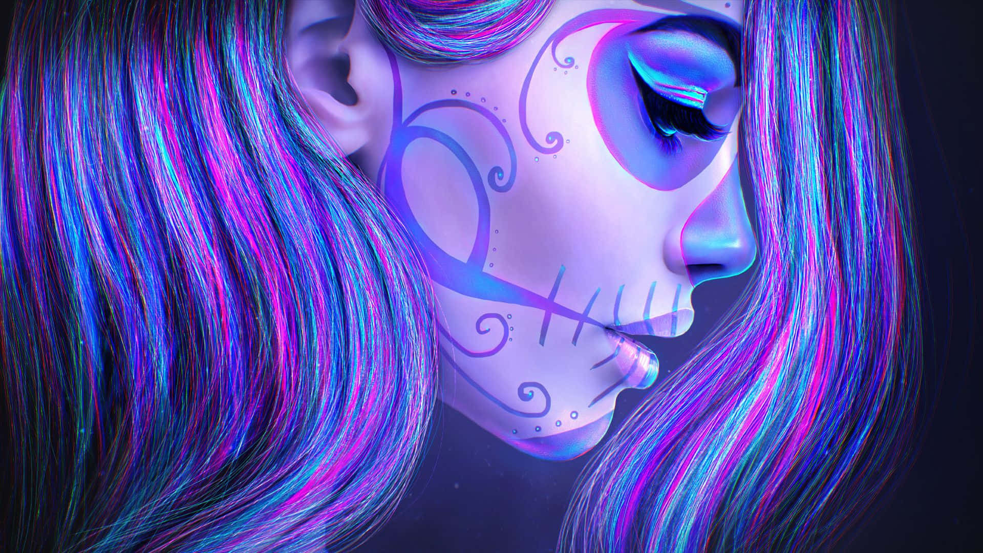 Girly Skull Wallpaper
