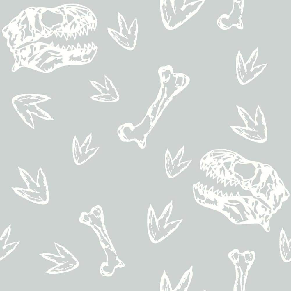 RoomMates 28.18 sq. ft. Dinosaur Bones Peel and Stick Wallpaper RMK12061WP Home Depot