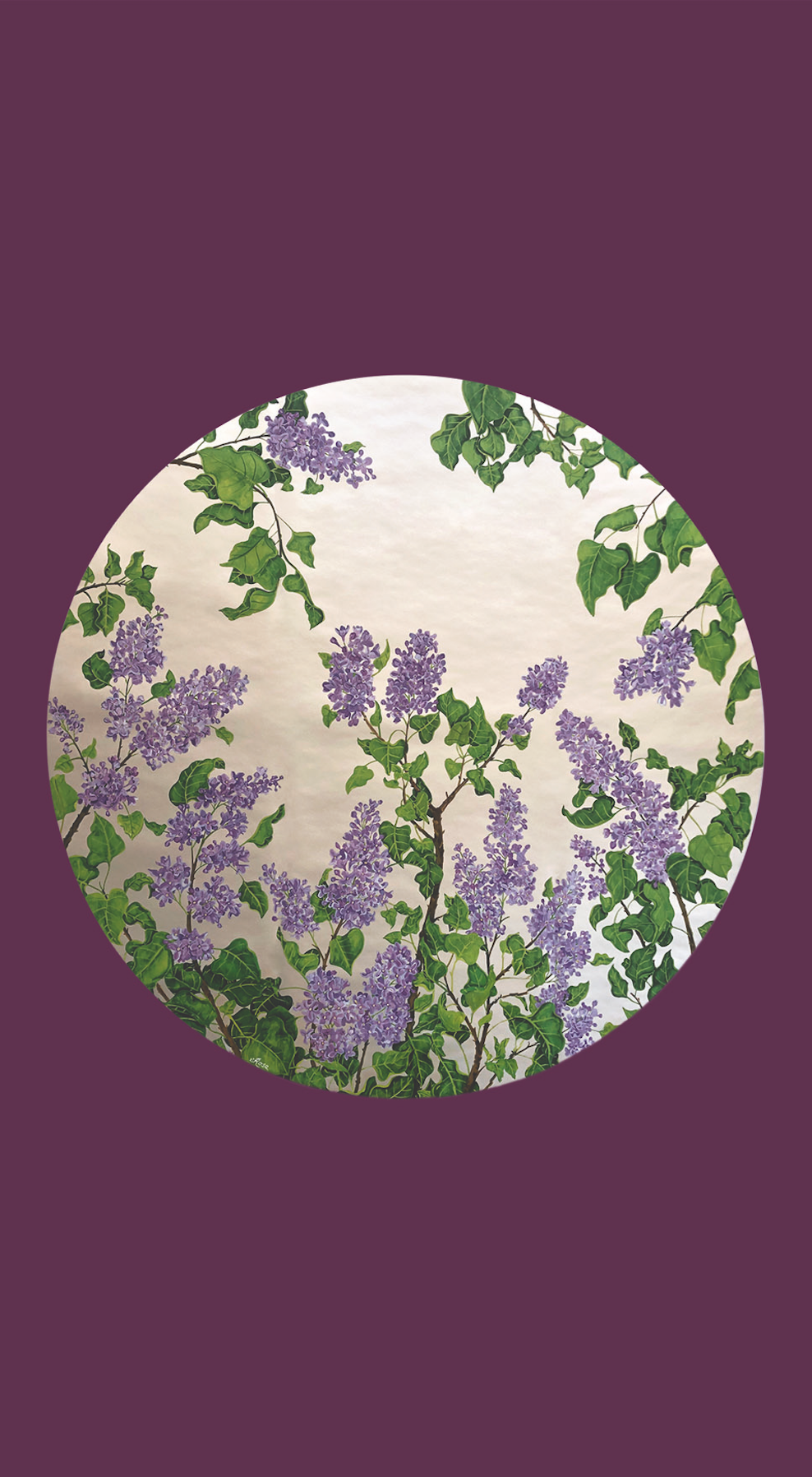 Lilac Wallpaper (metallic Silver Dark Purple)