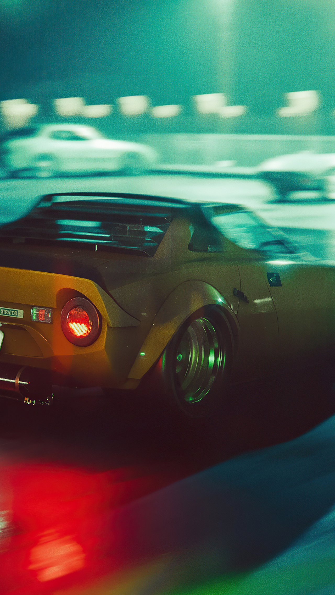 Mazda RX7 modified car on street Wallpaper 5k Ultra HD