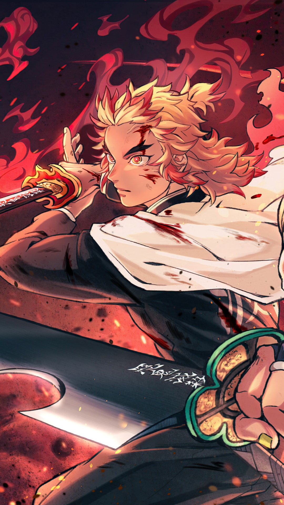 Wallpaper / Anime Demon Slayer: Kimetsu no Yaiba Phone Wallpaper, Kyojuro Rengoku, 1080x1920 free download