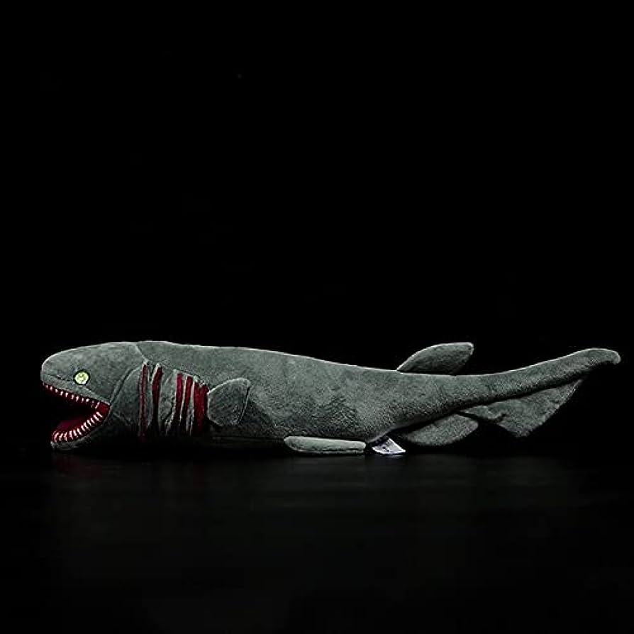 RedDoor_Hill Frilled Shark Long Lifelike Simulation Plush Toys Super Soft Realistic Deep Ocean Animals Megamouth Sharks Stuffed Toy Decoration 52CM, Toys & Games