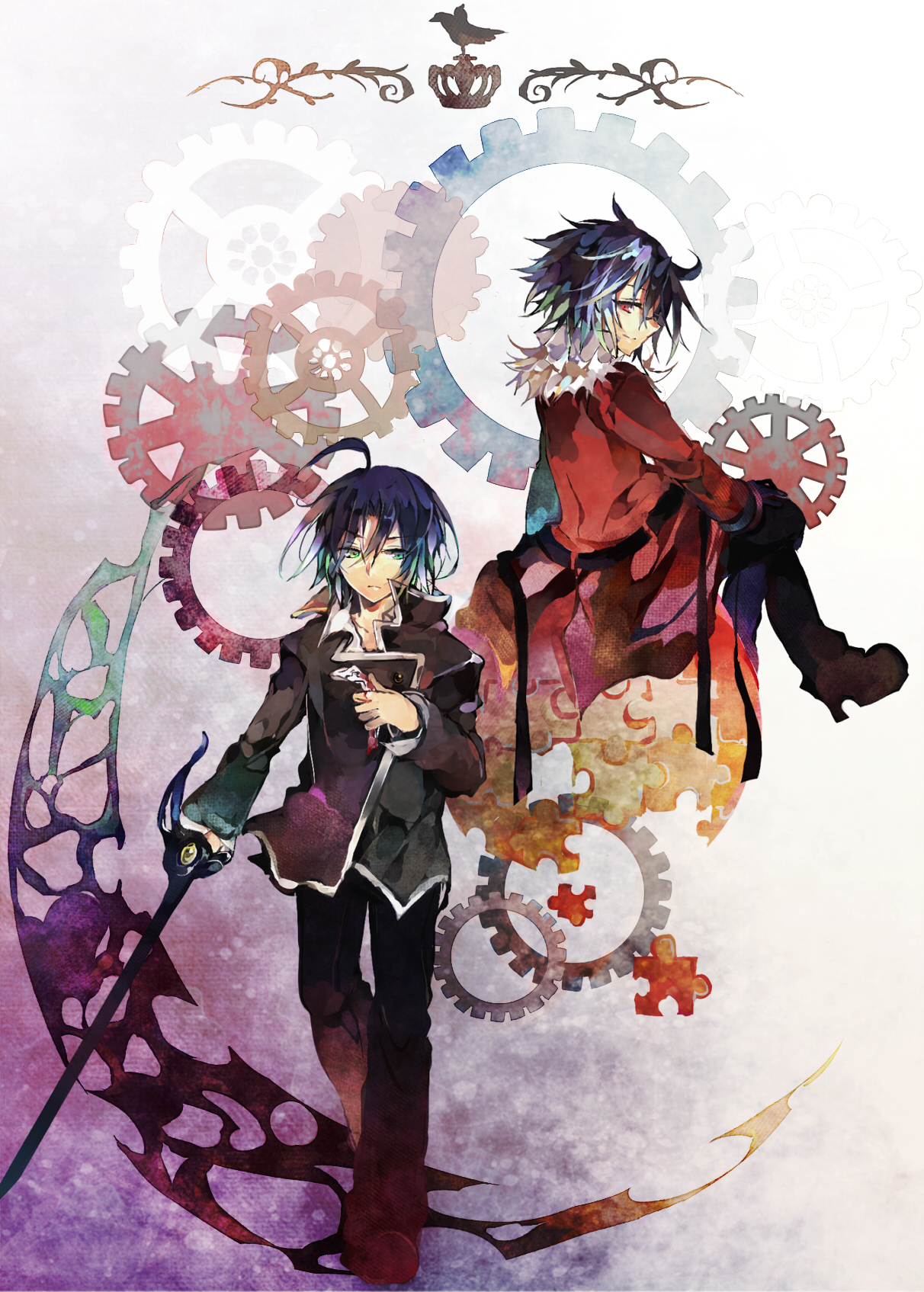 kurenai gekkou and kurenai hinata (itsuka tenma no kuro usagi) drawn by ice_(iceglacier)