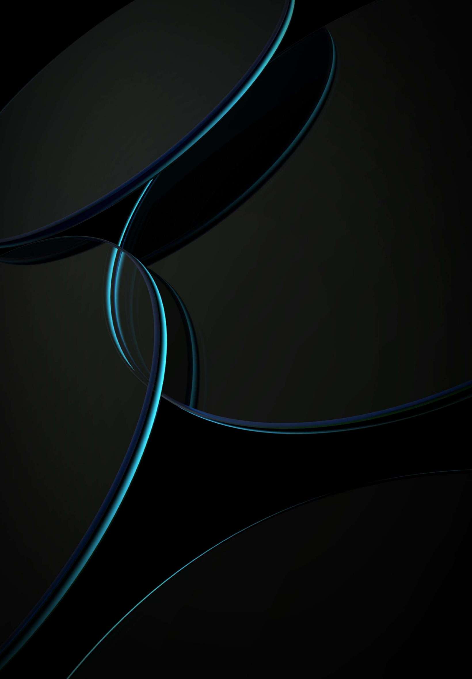 Abstract Amoled Blue And Black Design 4K iPad Wallpaper
