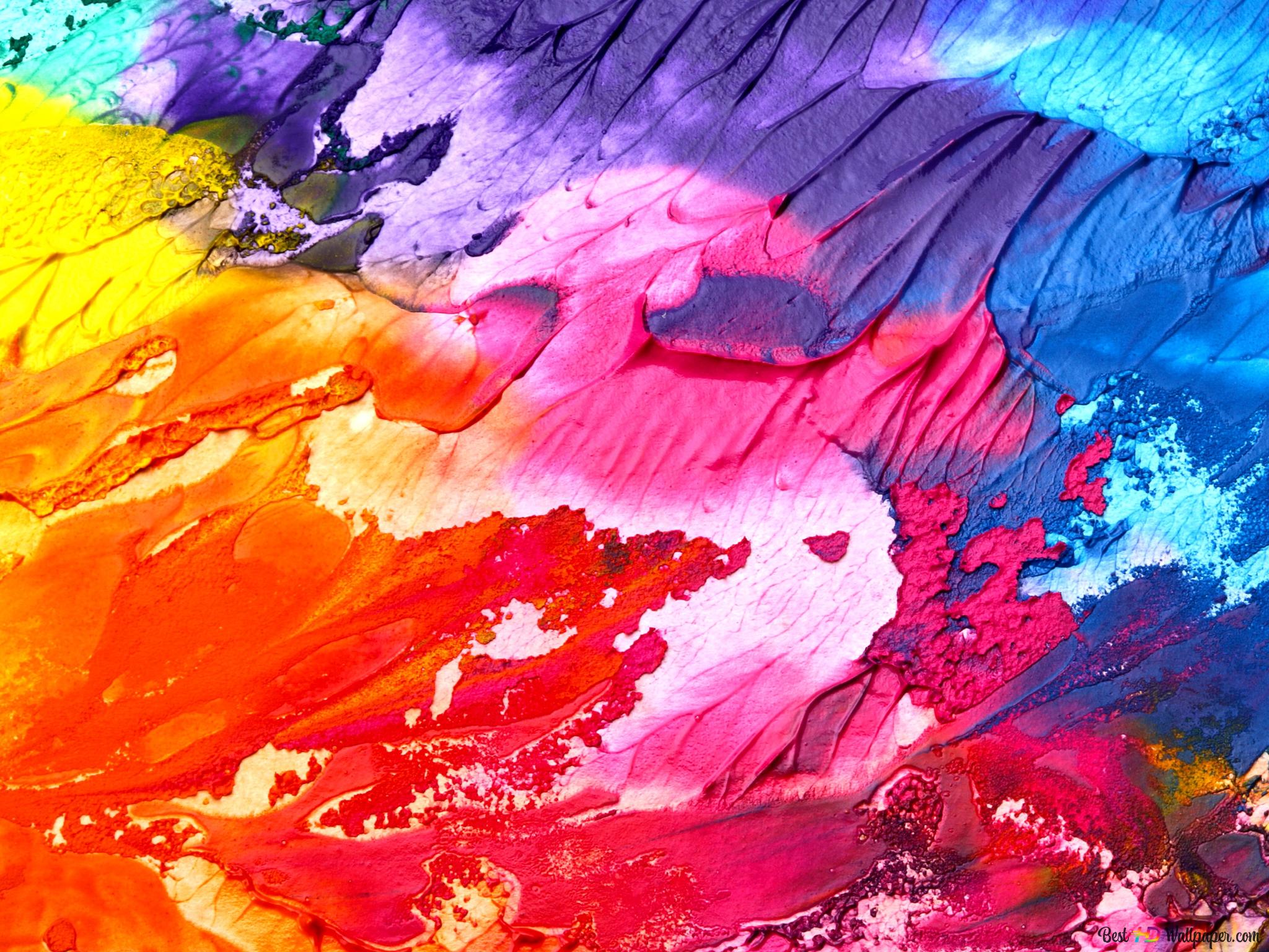 random brush strokes 2K wallpaper download