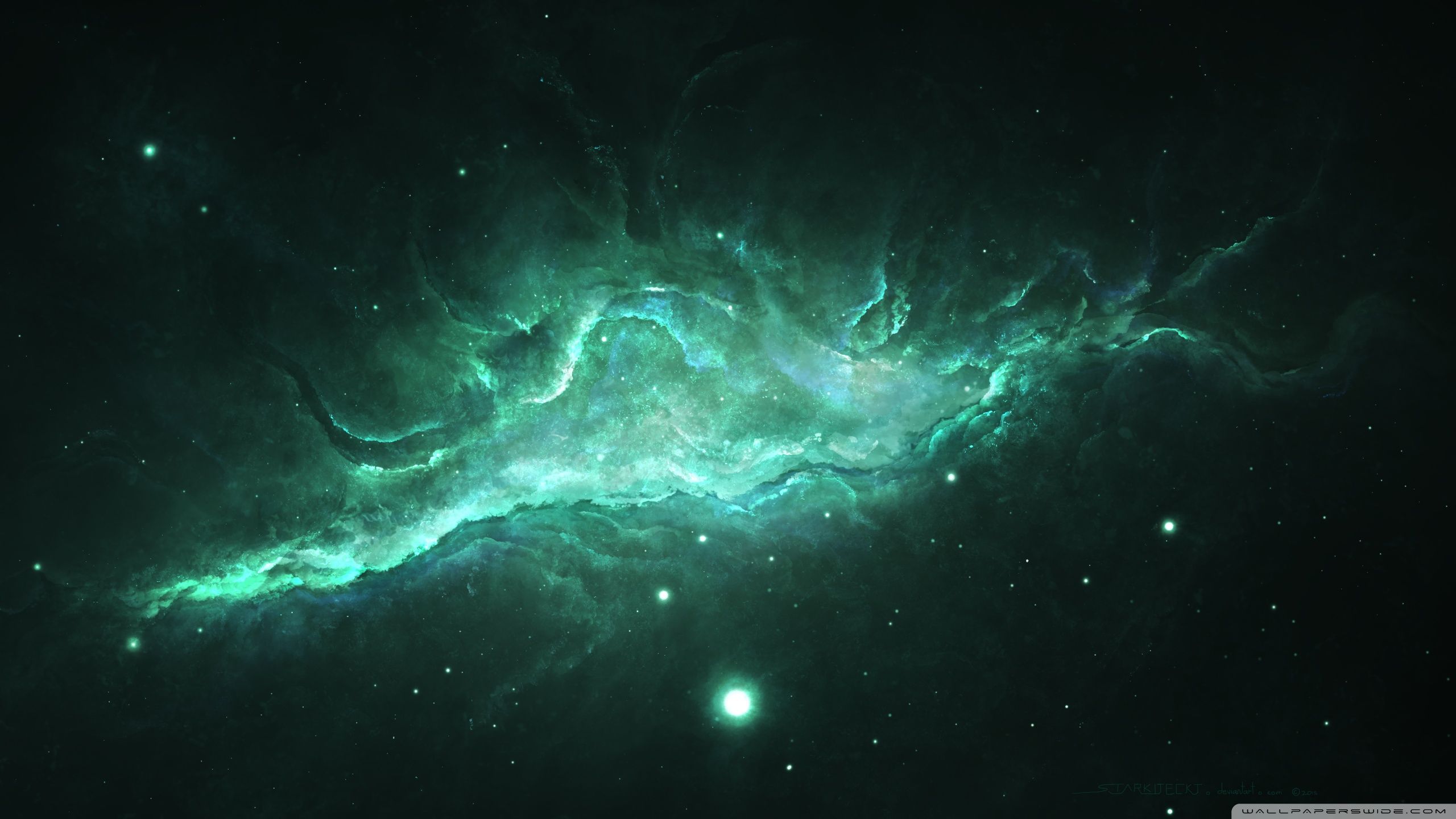 Green Galaxy Wallpaper