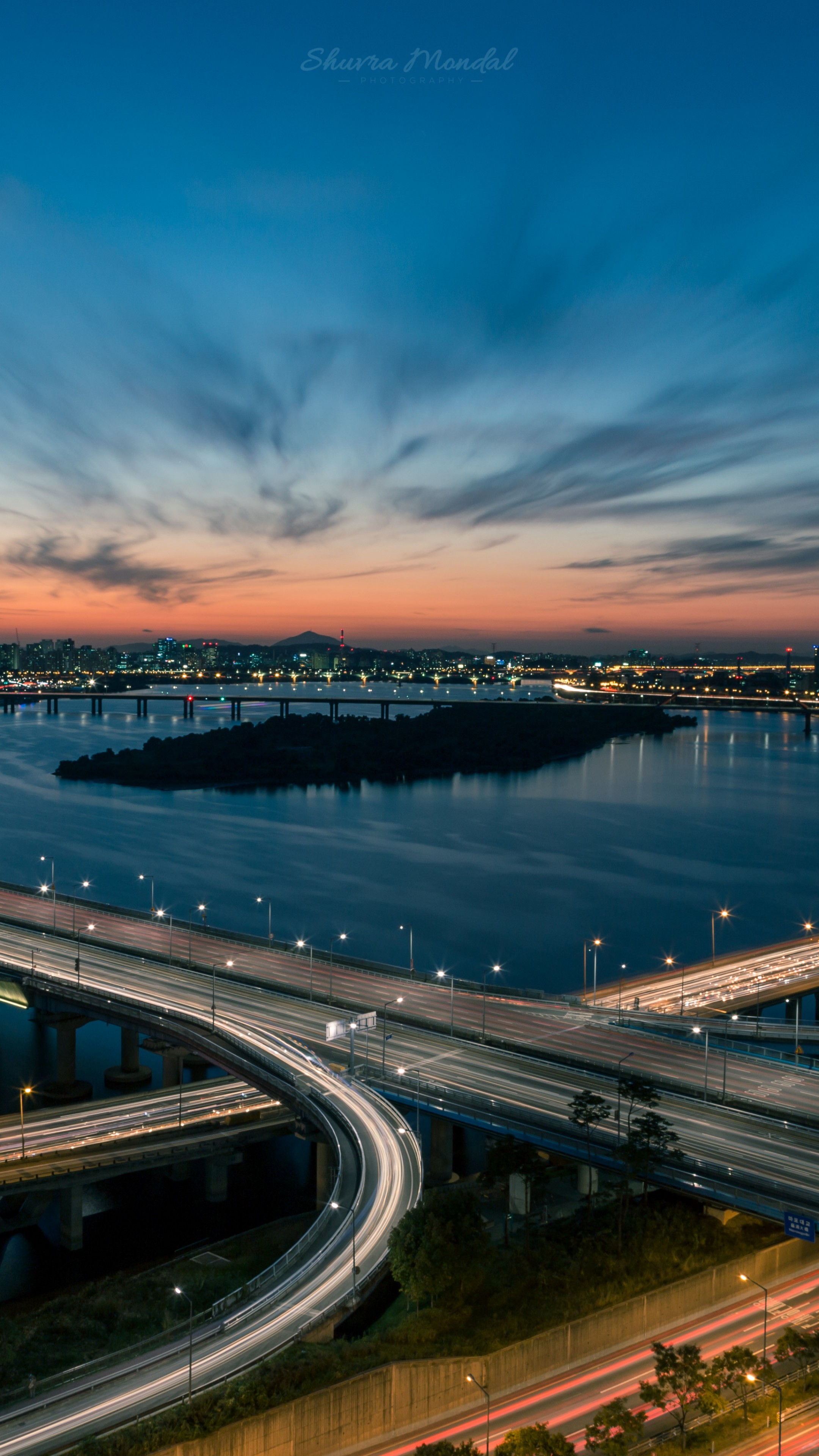 Wallpaper Han river, bridge, Seoul, South Korea, 5K, Travel