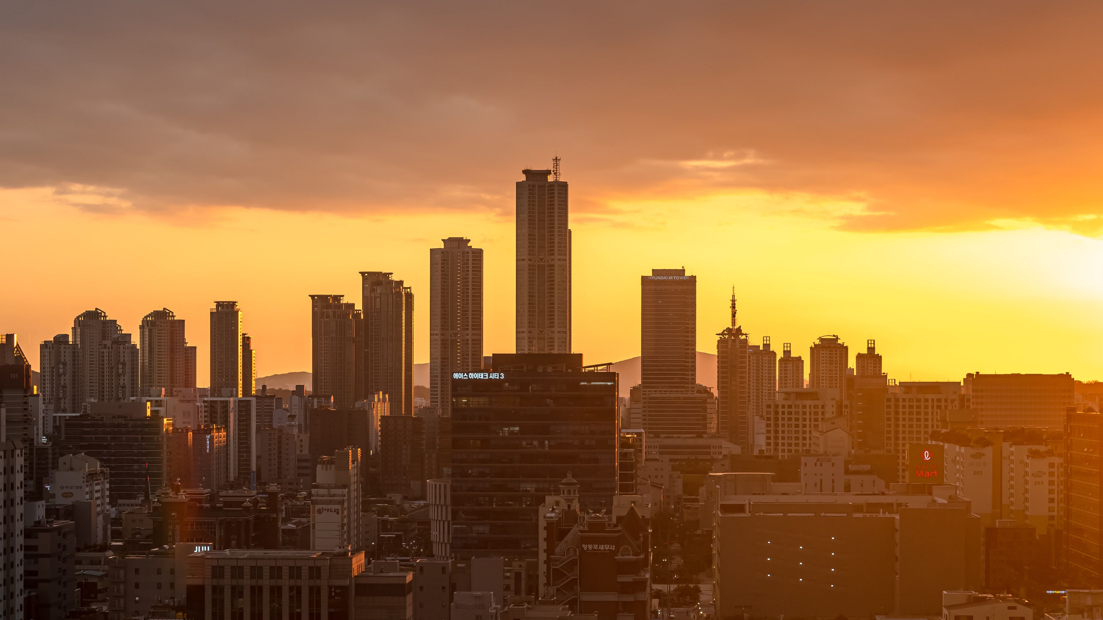 Download wallpaper 3840x2160 city, buildings, aerial view, seoul, south korea 4k uhd 16:9 HD background