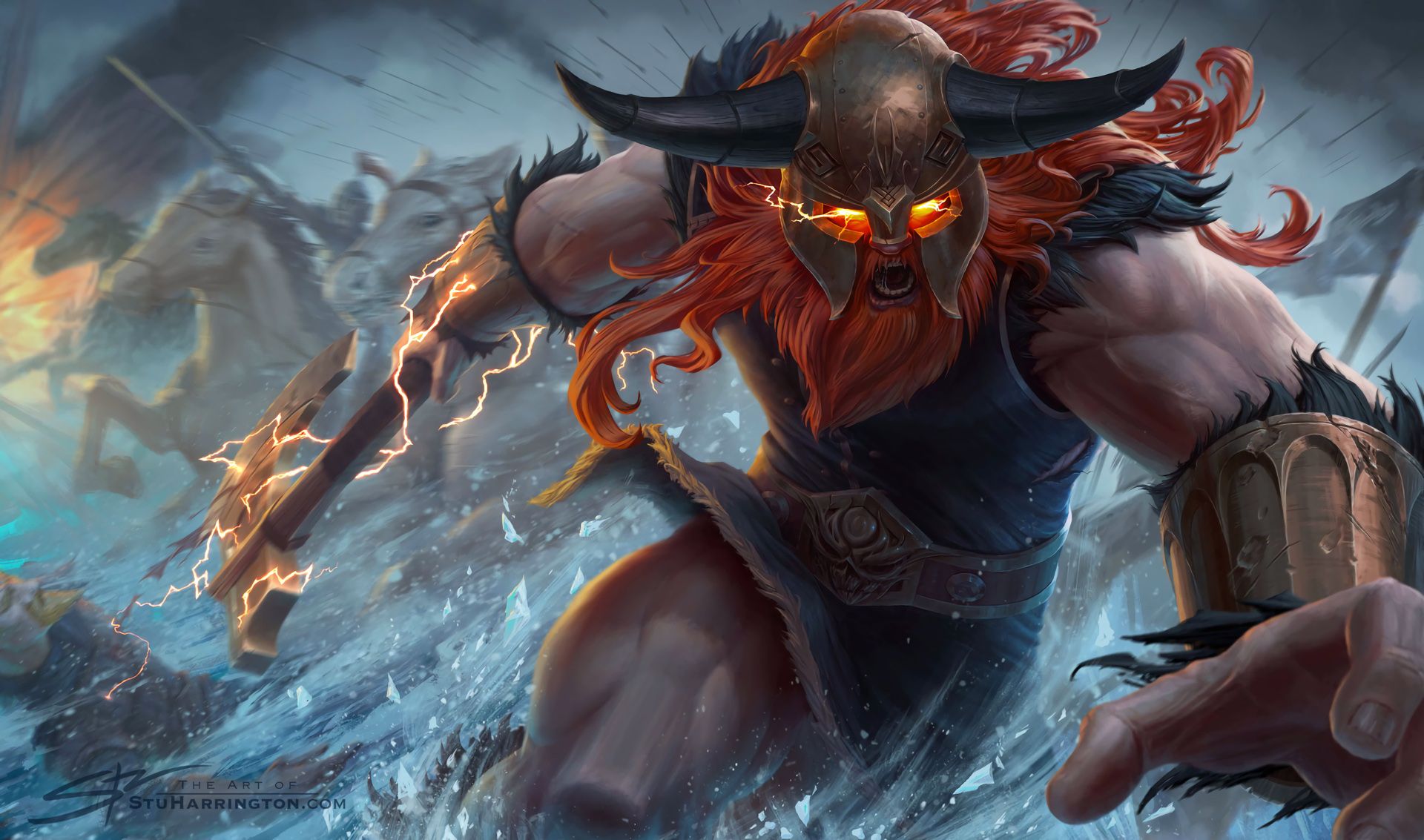 Forsaken Olaf by StuArtStudios HD Wallpaper Background Fan Art Artwork League of Legends lol. League of legends characters, League of legends, Olaf