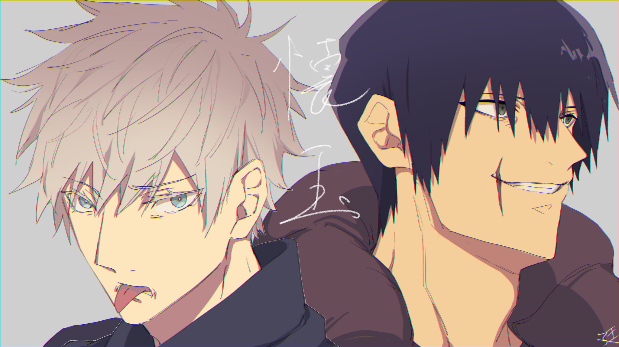 Toji Fushiguro HD, White Hair, Blue Eyes, Toji Fushiguro, Black Hair, Satoru Gojo Gallery HD Wallpaper