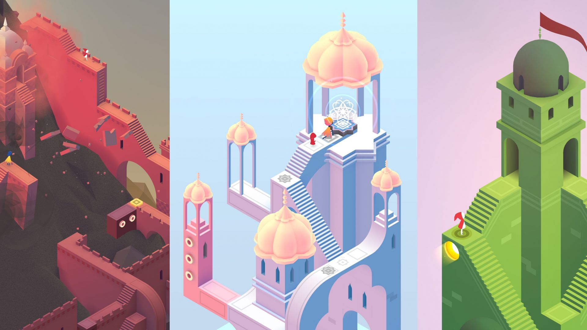 Desktop Wallpaper Monument Valley Video Game, Castle, HD Image, Picture, Background, Iskvc6