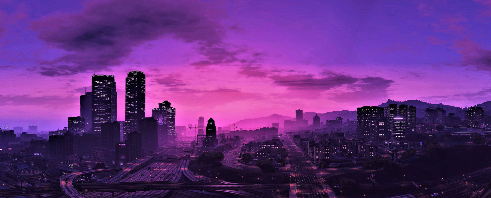 Download Purple Gaming City View