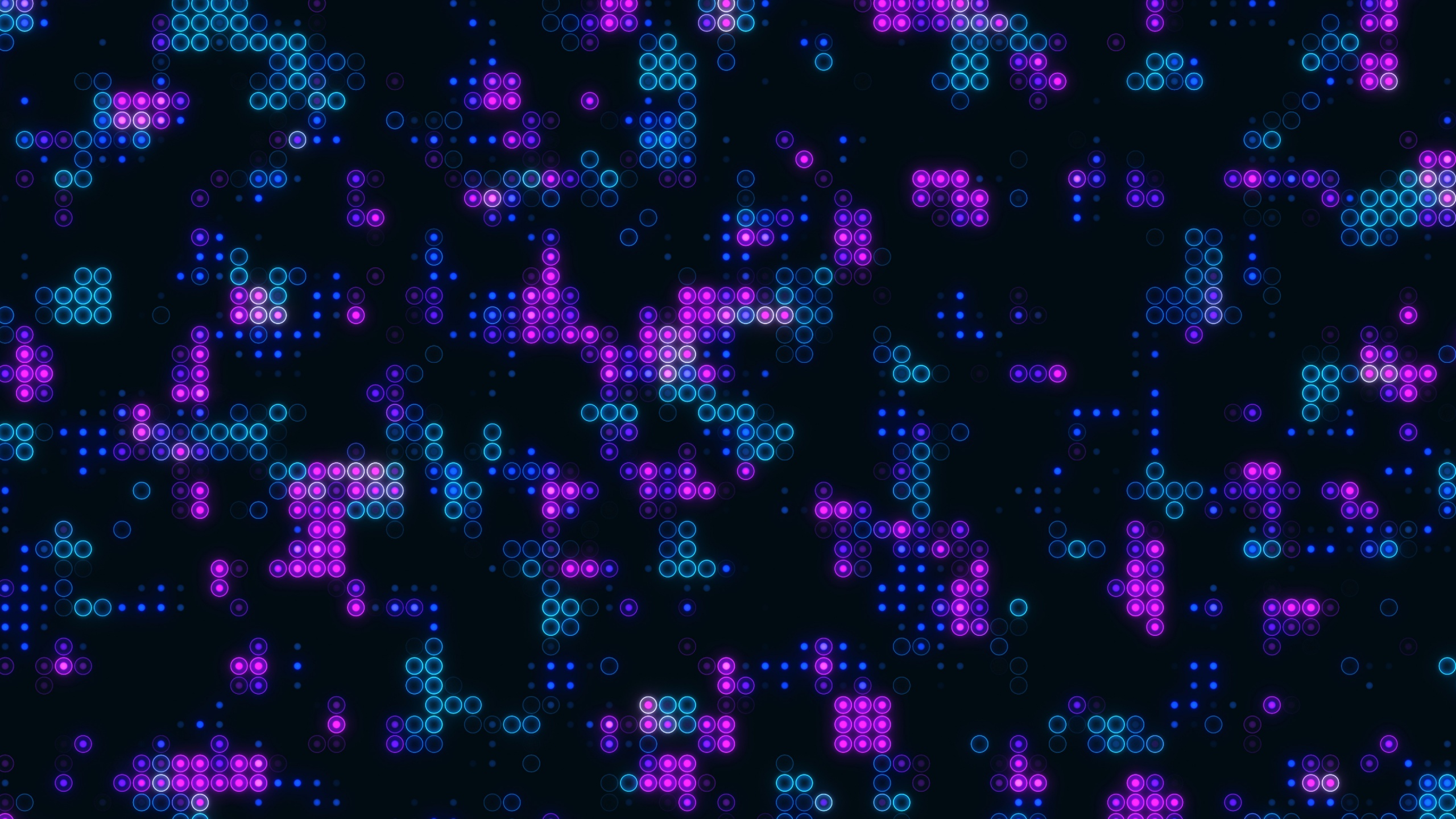 Abstract background Wallpaper 4K, Grid, Neon circles