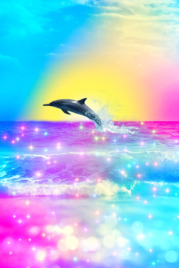 dolphin #aesthetic #colorful #freetoedit. Pretty wallpaper background, Dolphins, Pretty wallpaper