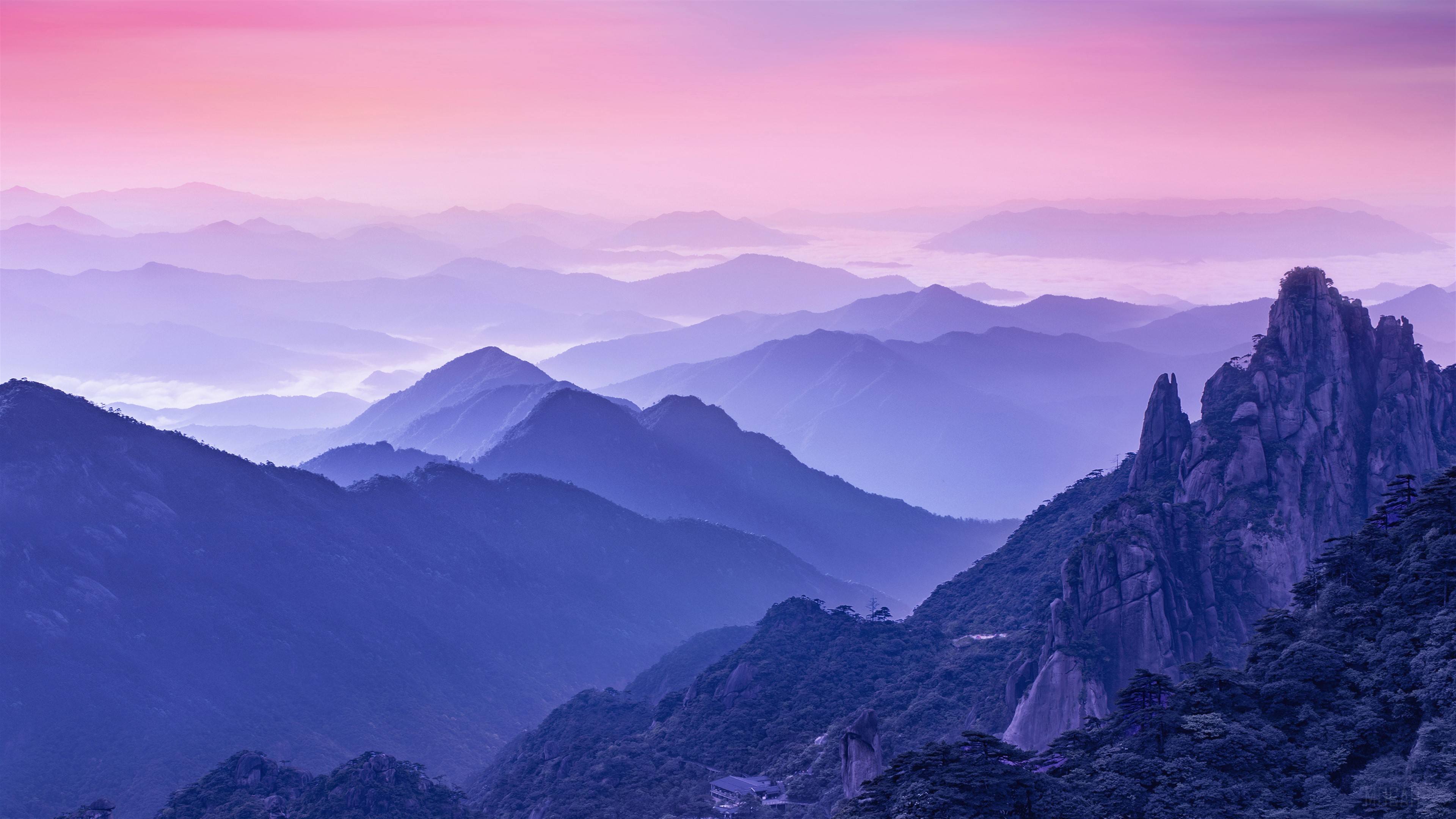 Foggy Morning Mountains 4k Gallery HD Wallpaper