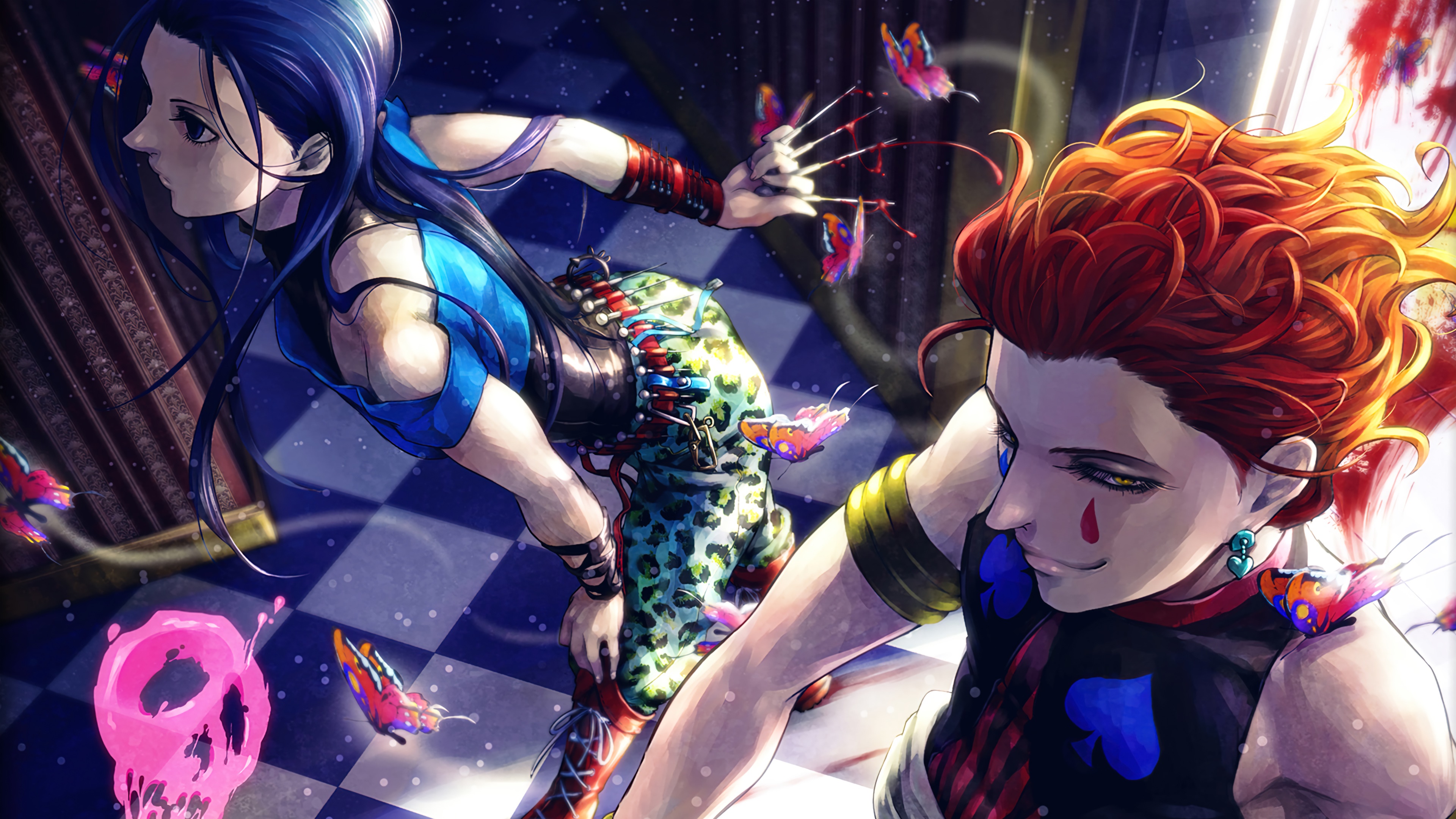 illumi zoldyck, hisoka, hunter x hunter, 4k, pc Gallery HD Wallpaper