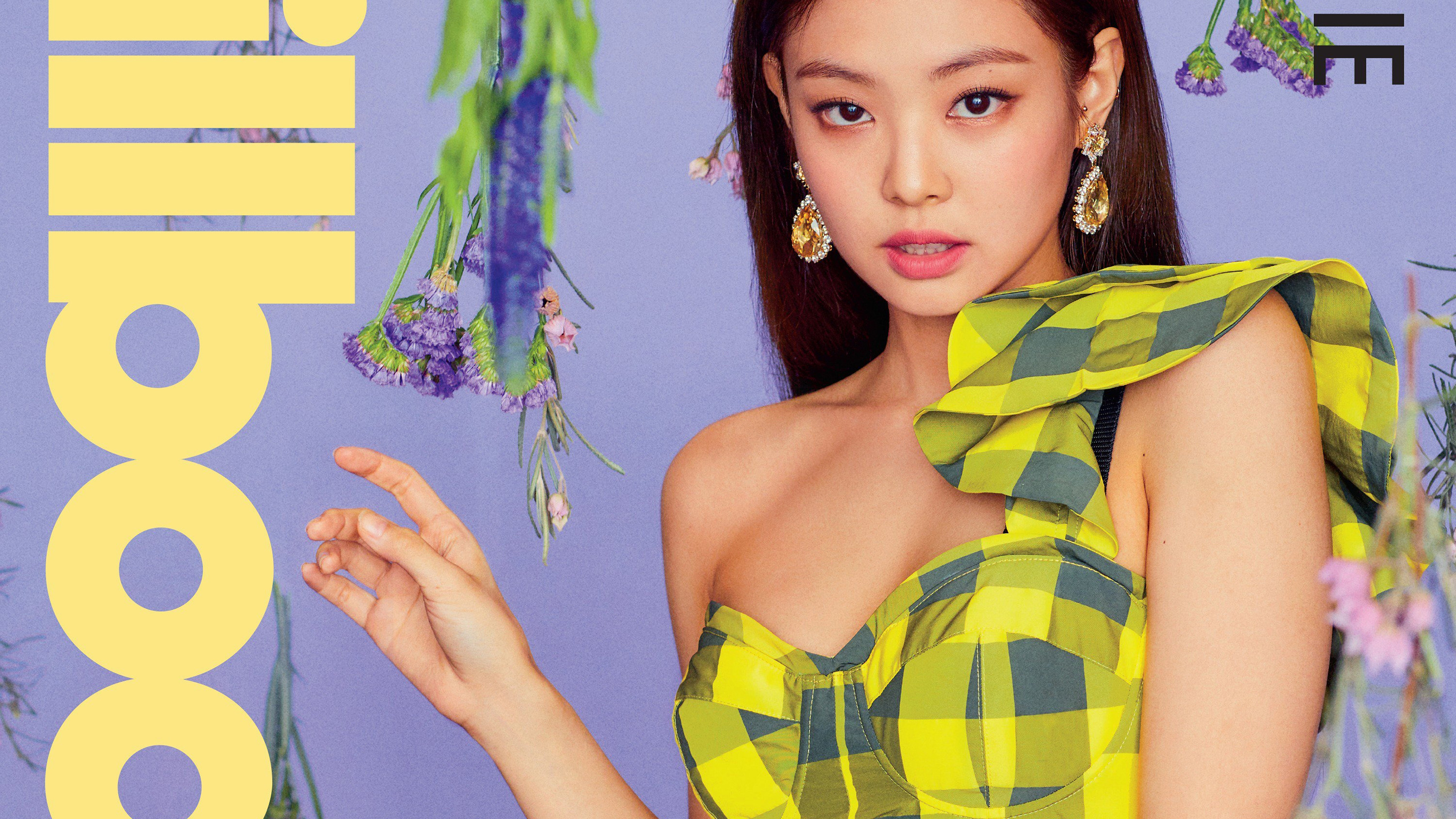 wallpaper for desktop, laptop. jennie girl blackpink flower