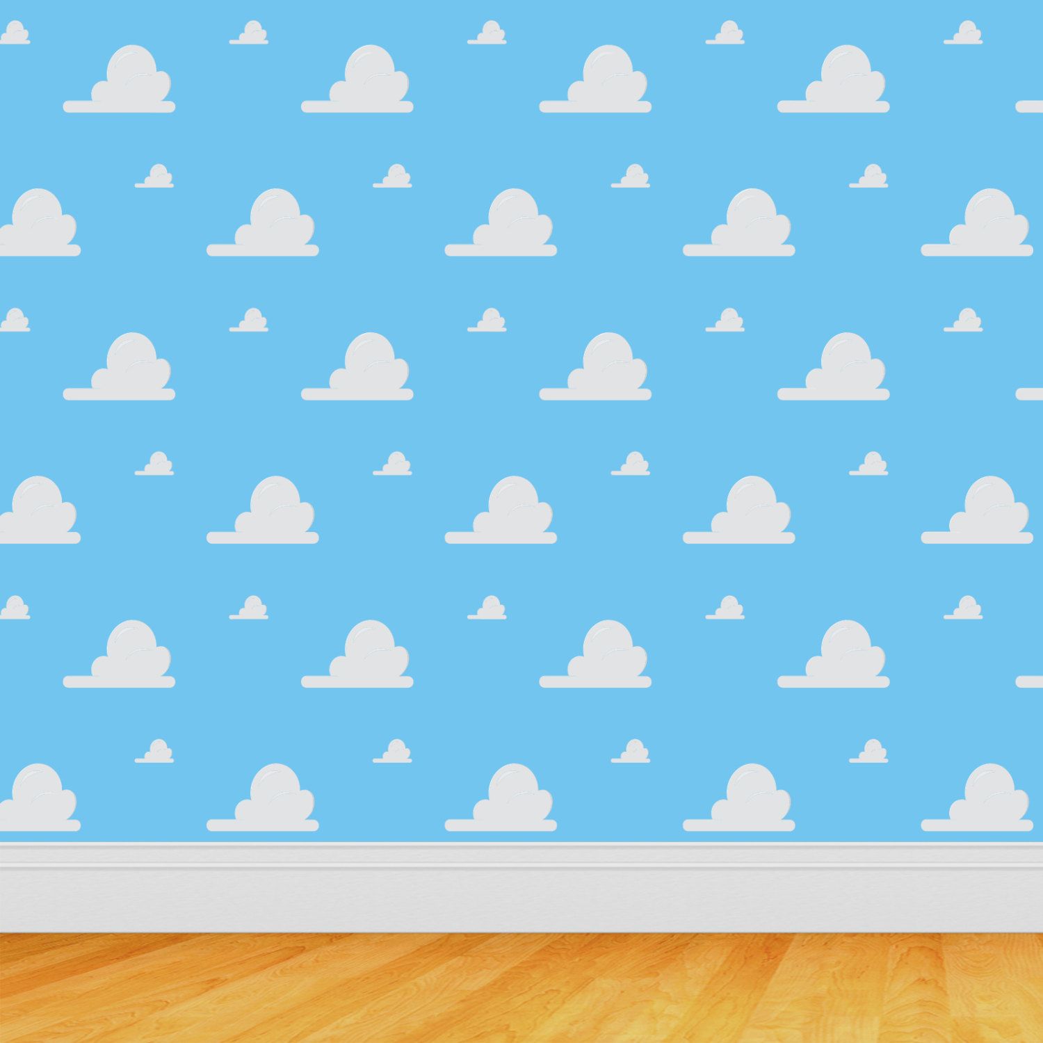 Self Adhesive Wallpaper Removable Wall Mural Toy Story. Toy story room, Vinyl wallpaper, Toy story clouds