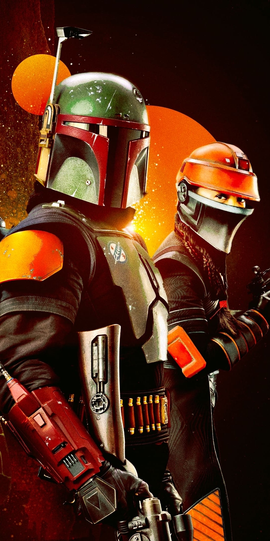 Wallpaper / TV Show The Book Of Boba Fett Phone Wallpaper, Temuera Morrison, Ming Na Wen, Boba Fett, 1080x2160 Free Download