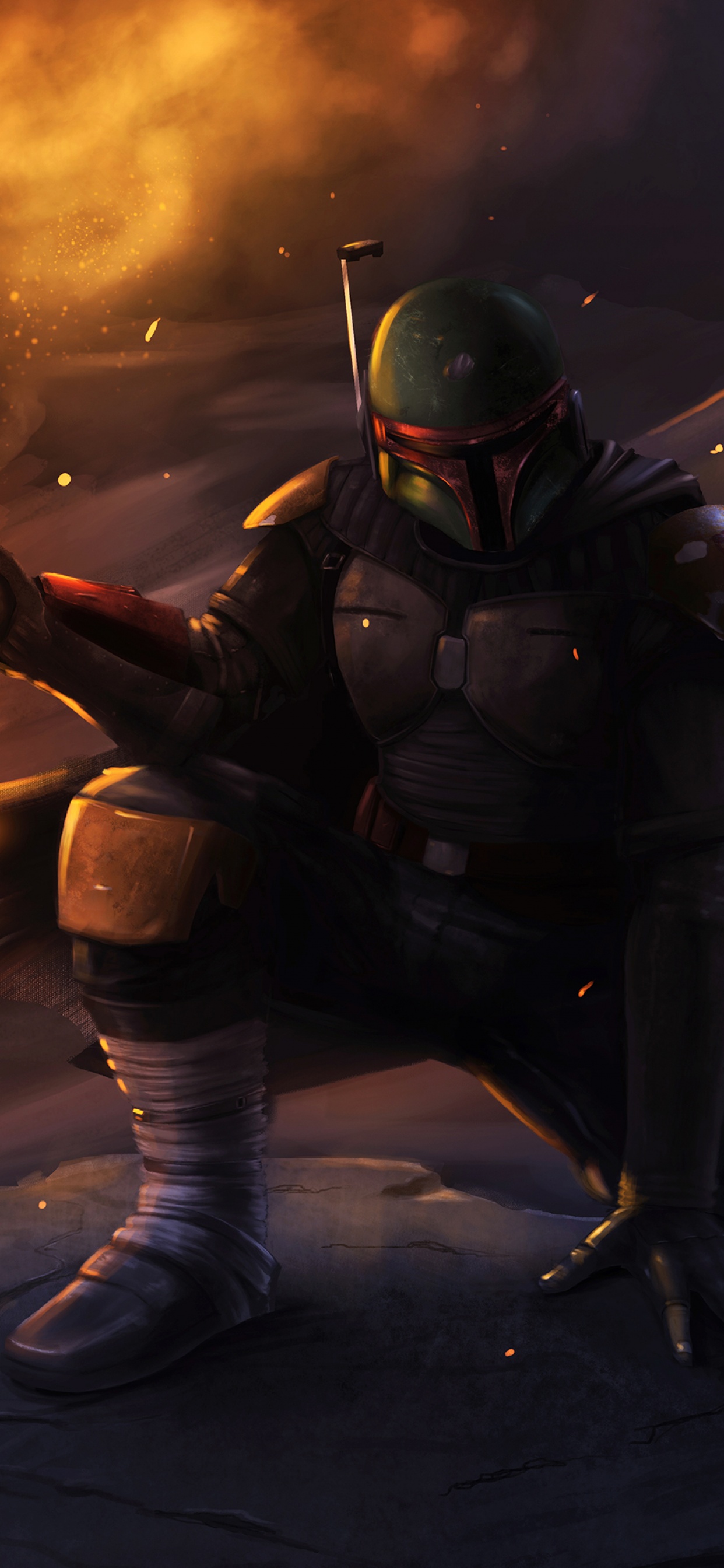 Boba Fett Wallpaper 4K, Bounty hunter, Star Wars, Artwork