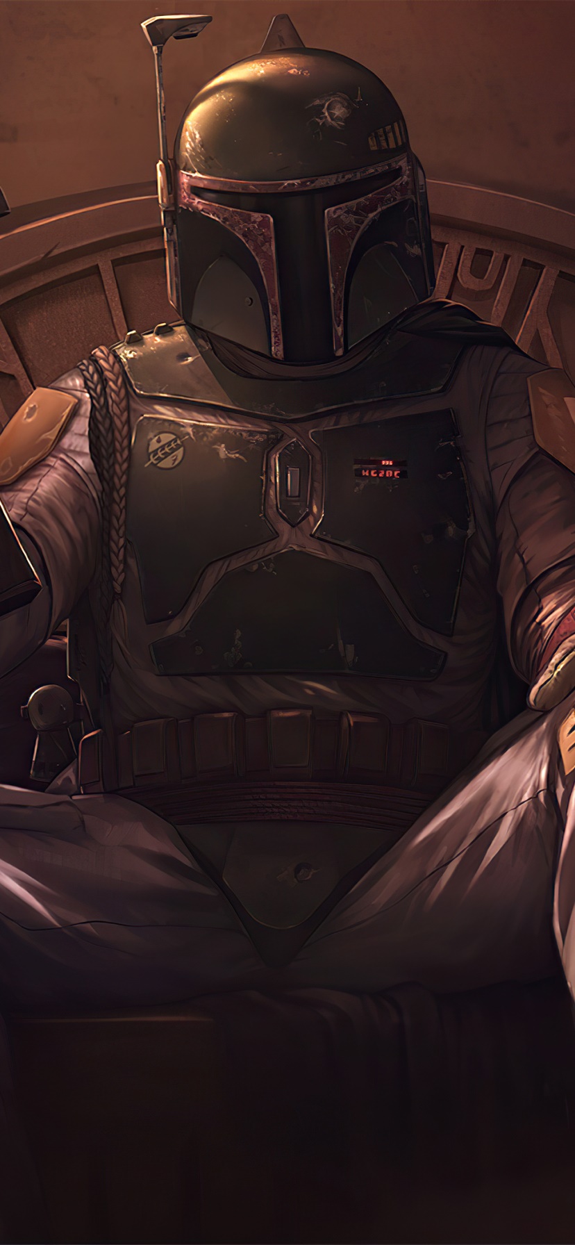 Wallpaper / TV Show The Mandalorian Phone Wallpaper, Boba Fett, Star Wars, 828x1792 free download