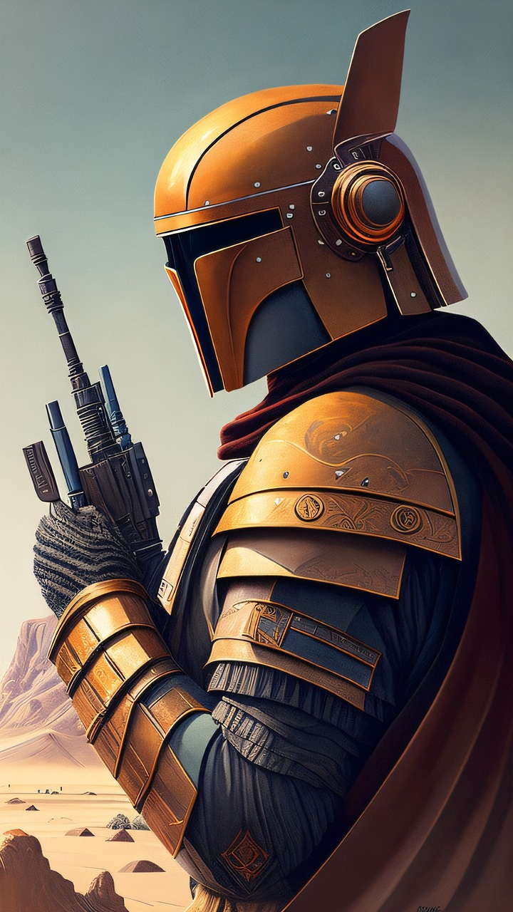 Download Mandalorian Bobafett Royalty Free Stock Illustration Image