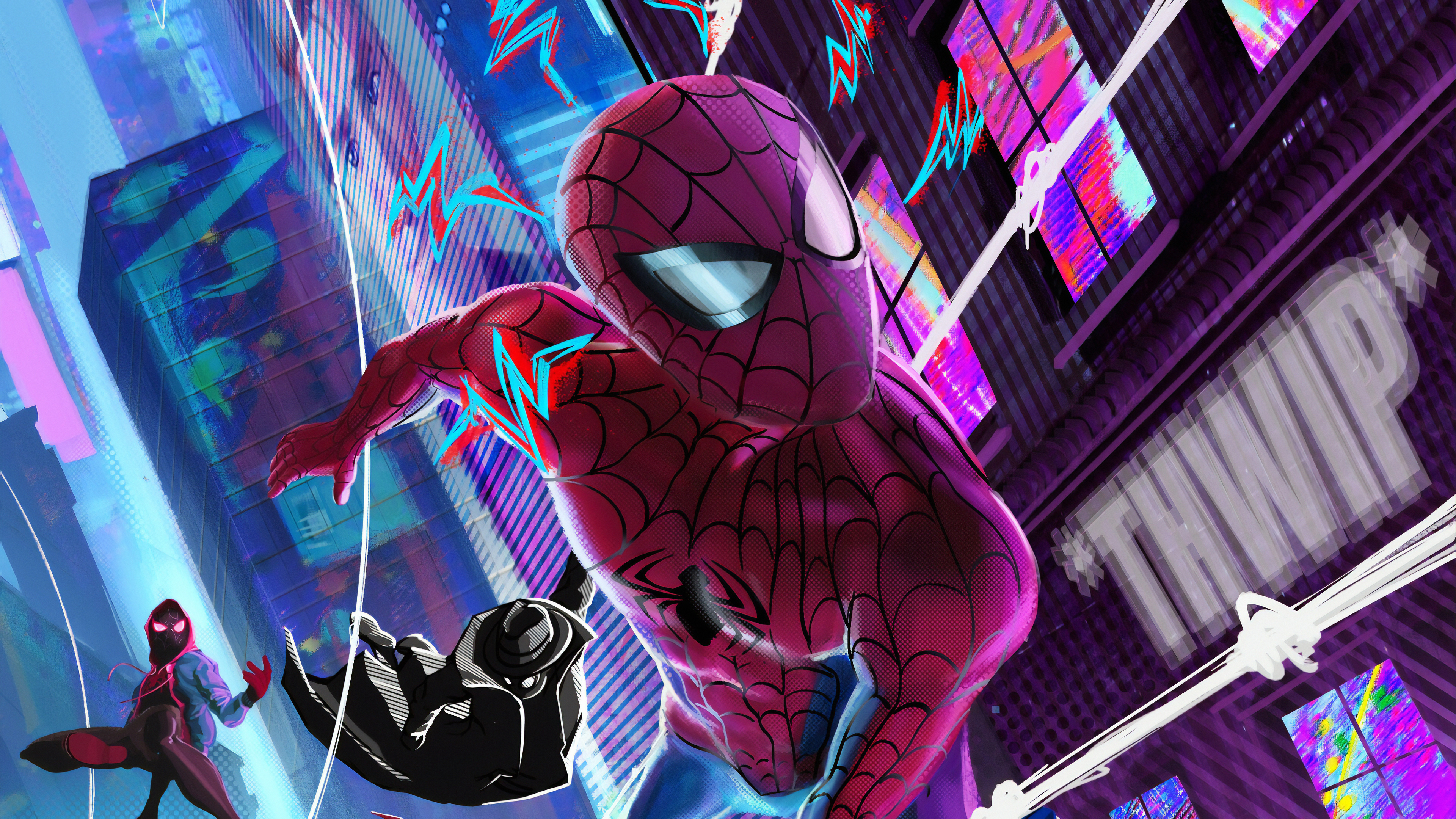 Wallpaper 4k Spider Verse Gang Wallpaper