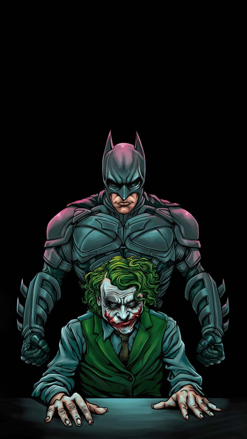 Batman x Joker OLED iPhone Wallpaper 4K iPhone Wallpaper Wallpaper Download