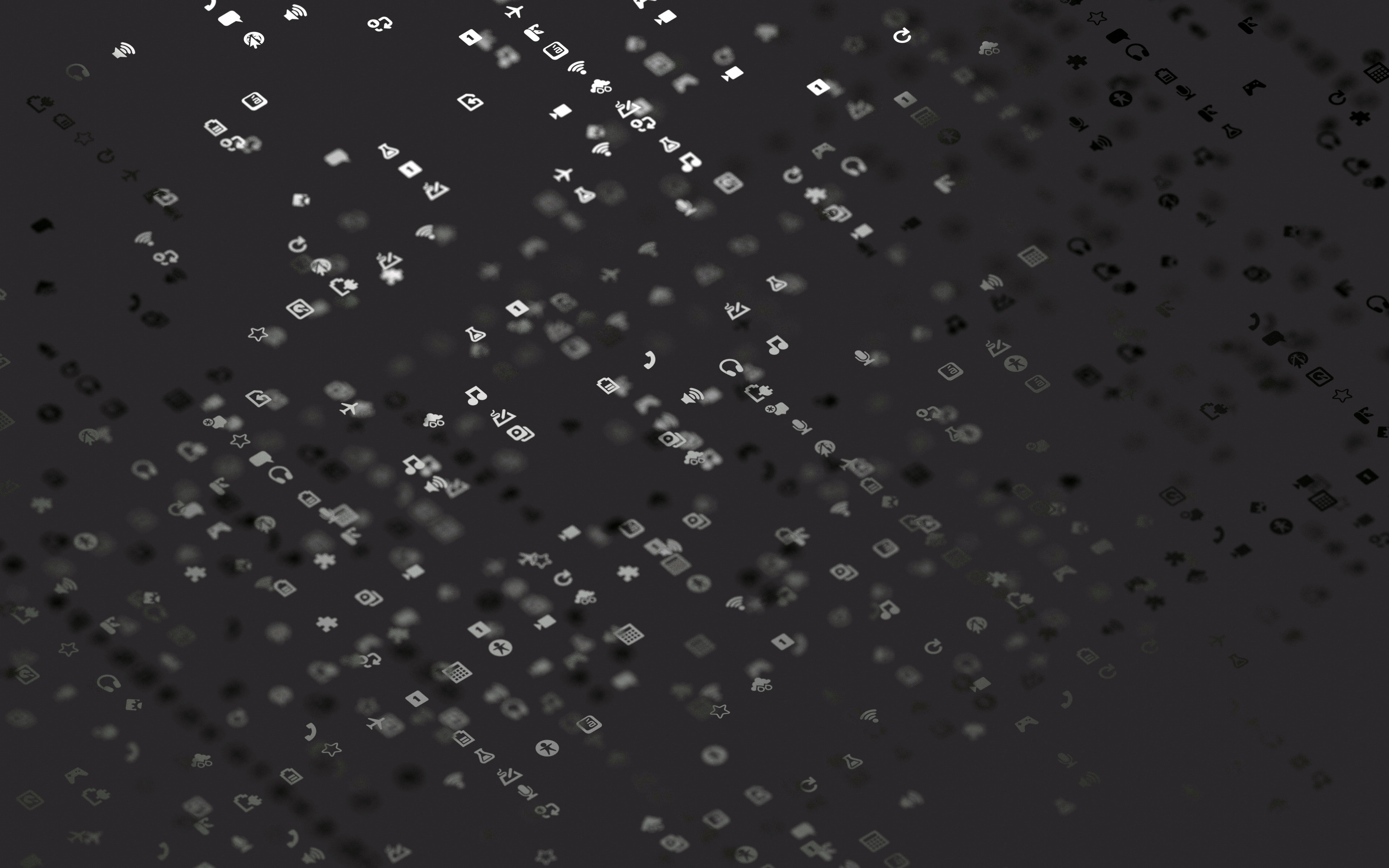 Icon, 4K, Minimal, Dark background Gallery HD Wallpaper