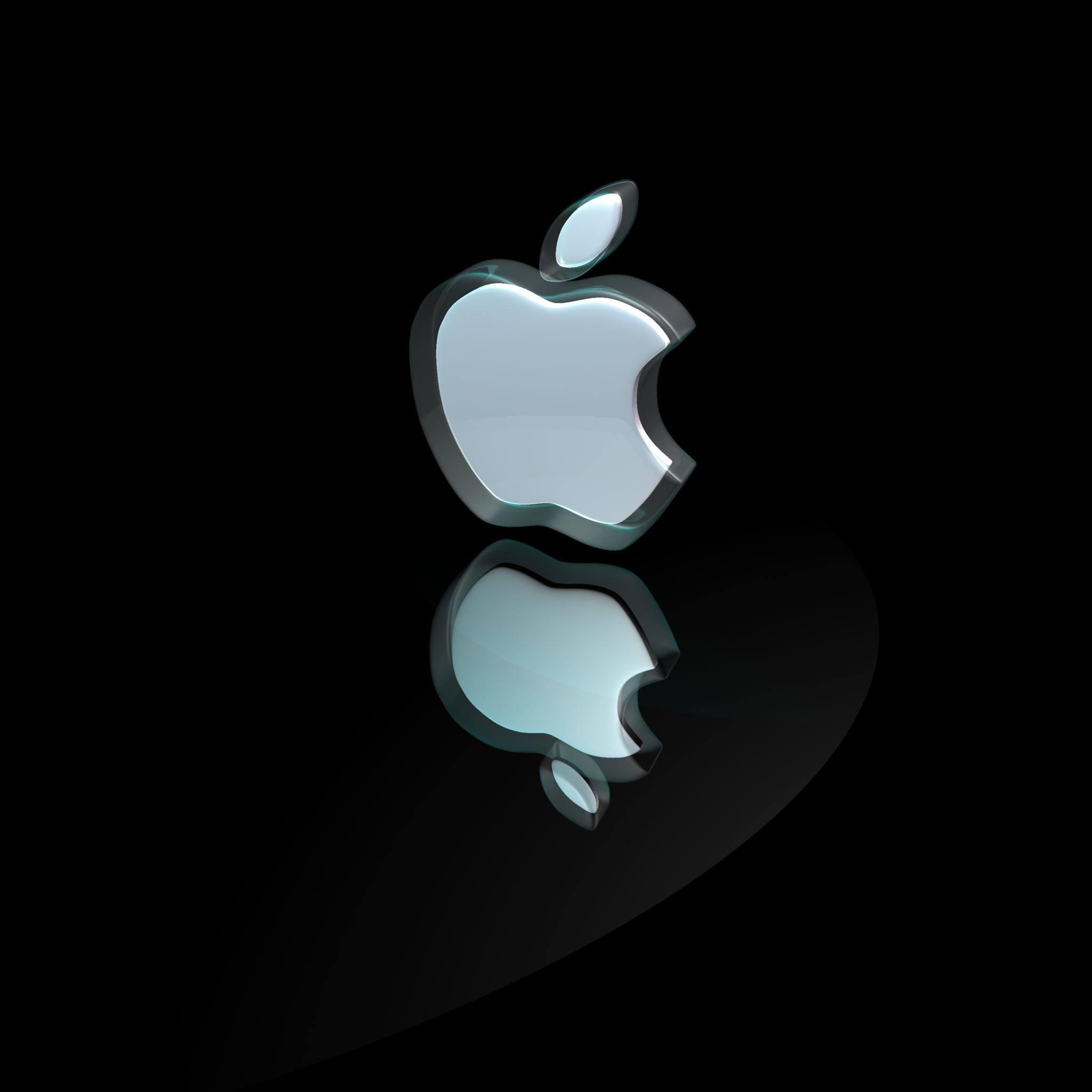 3D Apple Logo iPad Air Wallpaper Free Download
