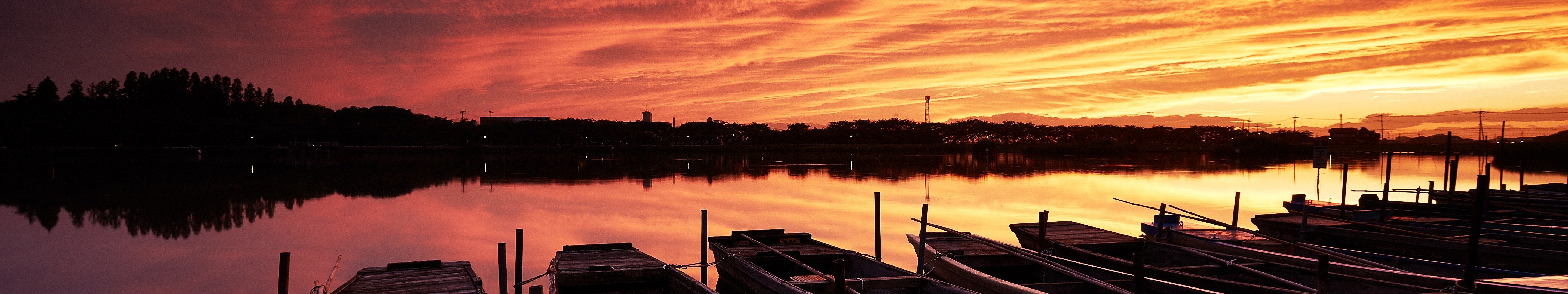 5760x1080 landscape triple screen sunset Gallery HD Wallpaper