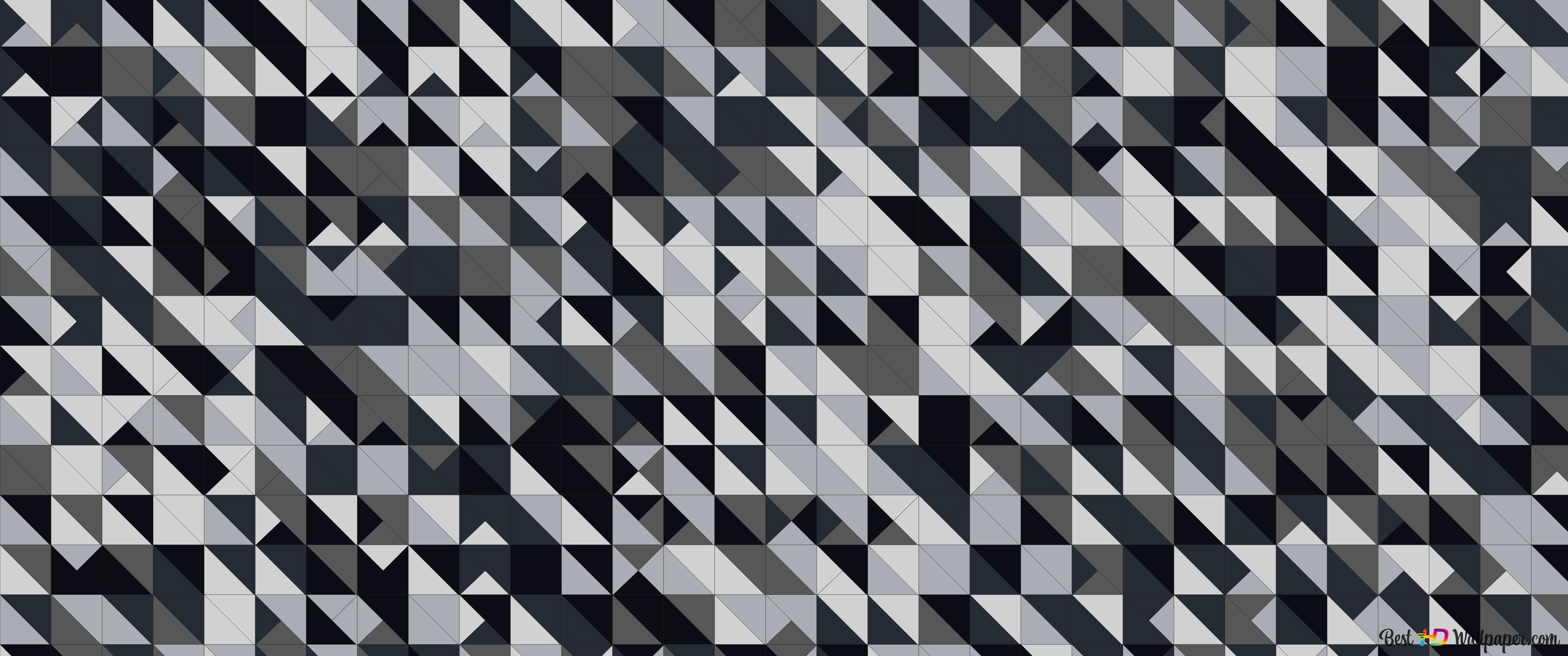 Black and white triangle patterns 4K wallpaper download