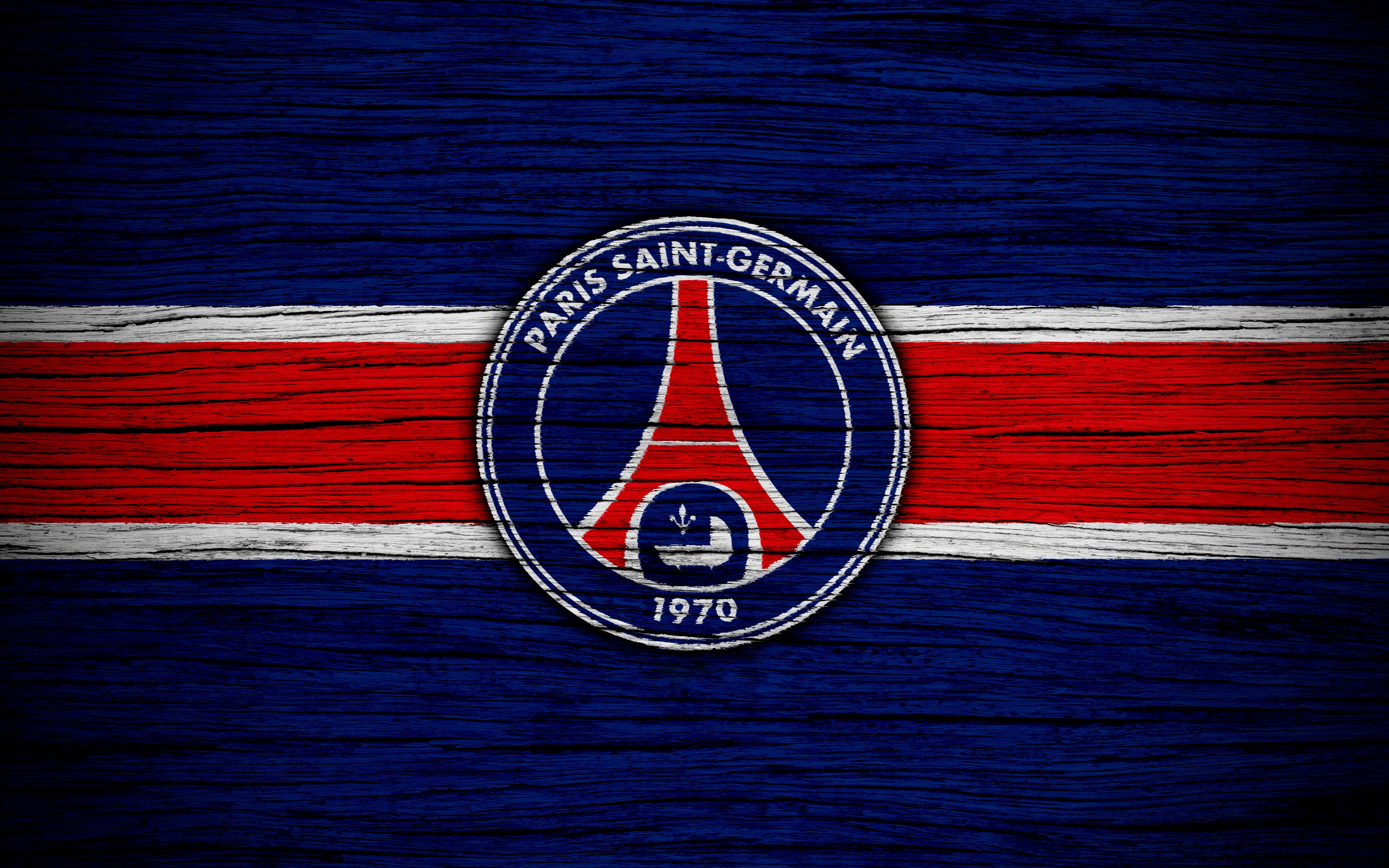 Wallpaper / Paris Saint Germain F.C., Soccer, 4K, Logo Free Download
