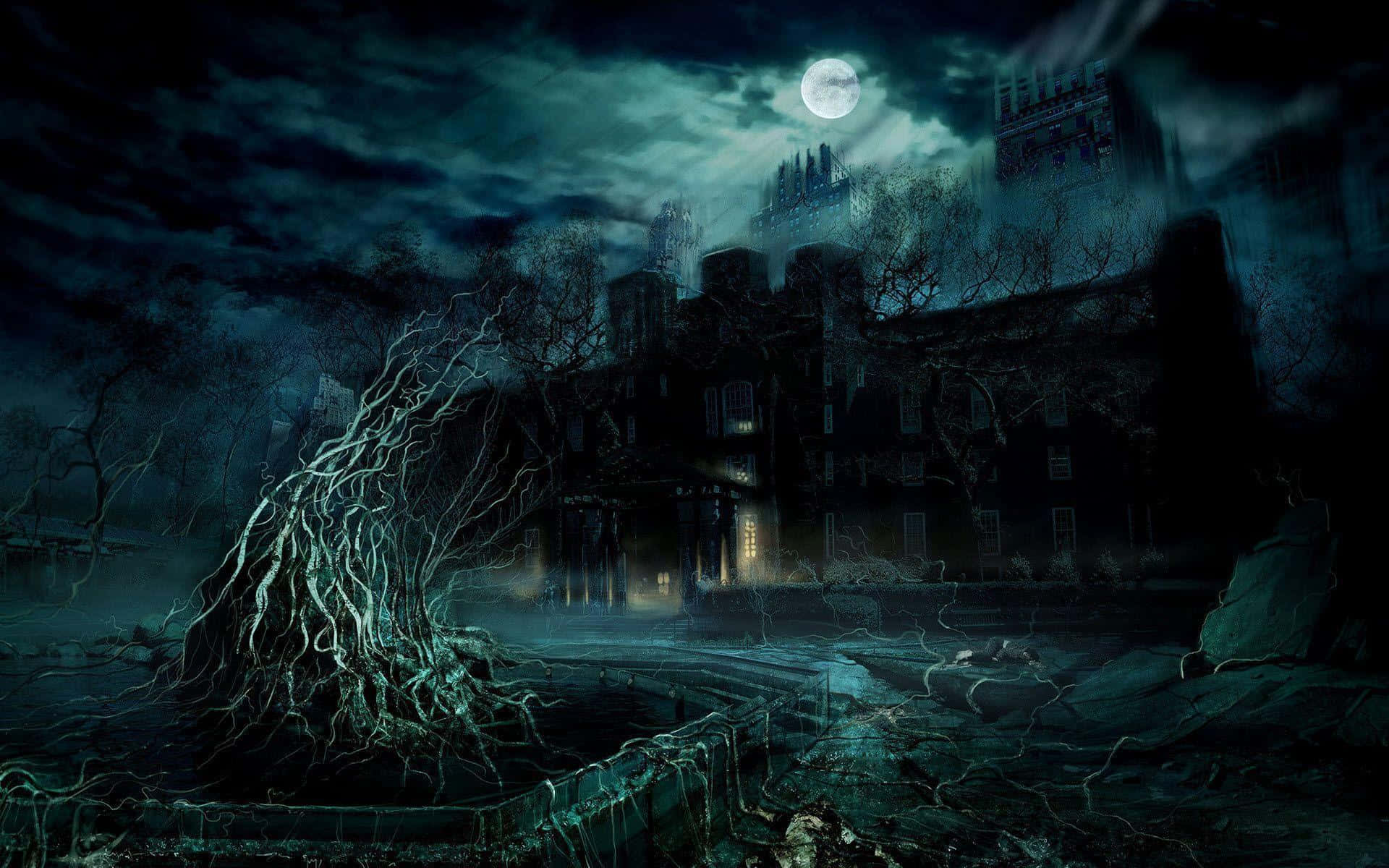 Download A Creepy Castle From The Dark Netflix Original Wallpaper