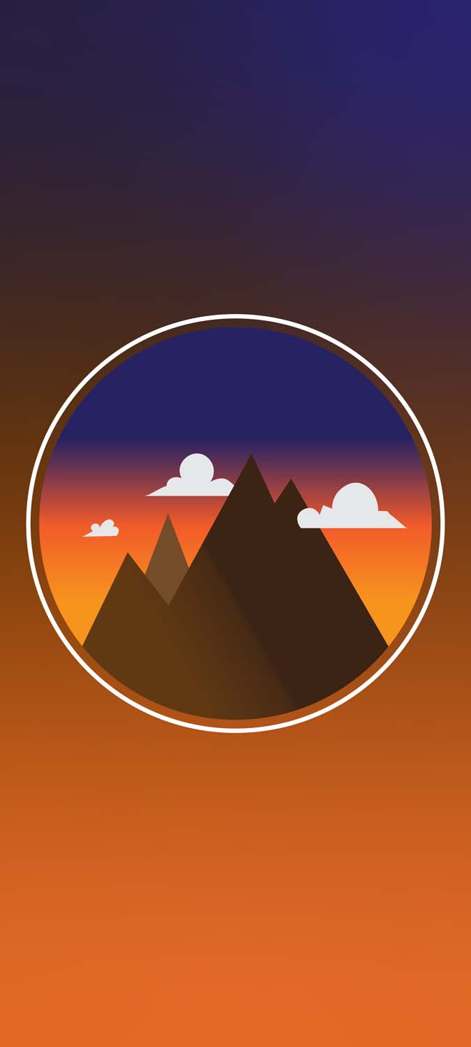 Minimalist Mountains iPhone Wallpaper 4K