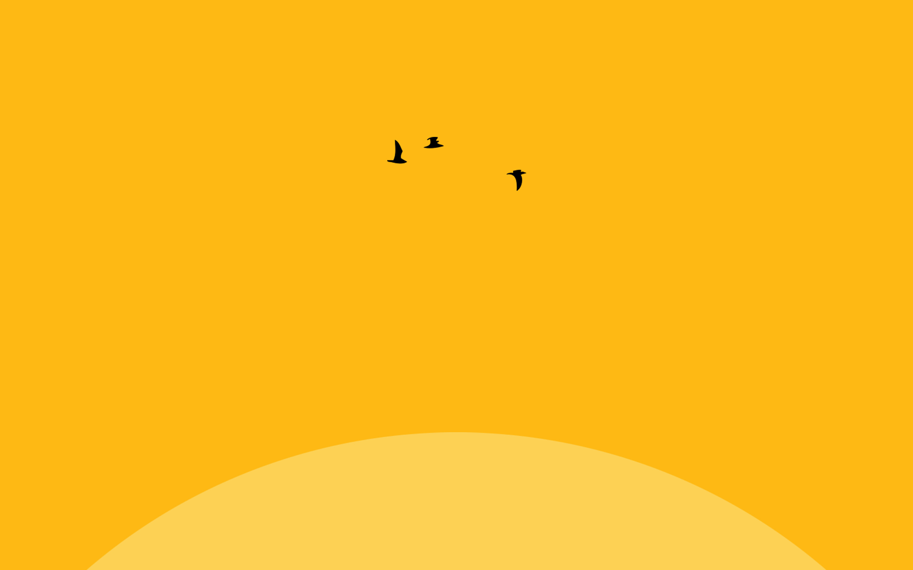 wallpaper for desktop, laptop. sunset yellow bird minimal