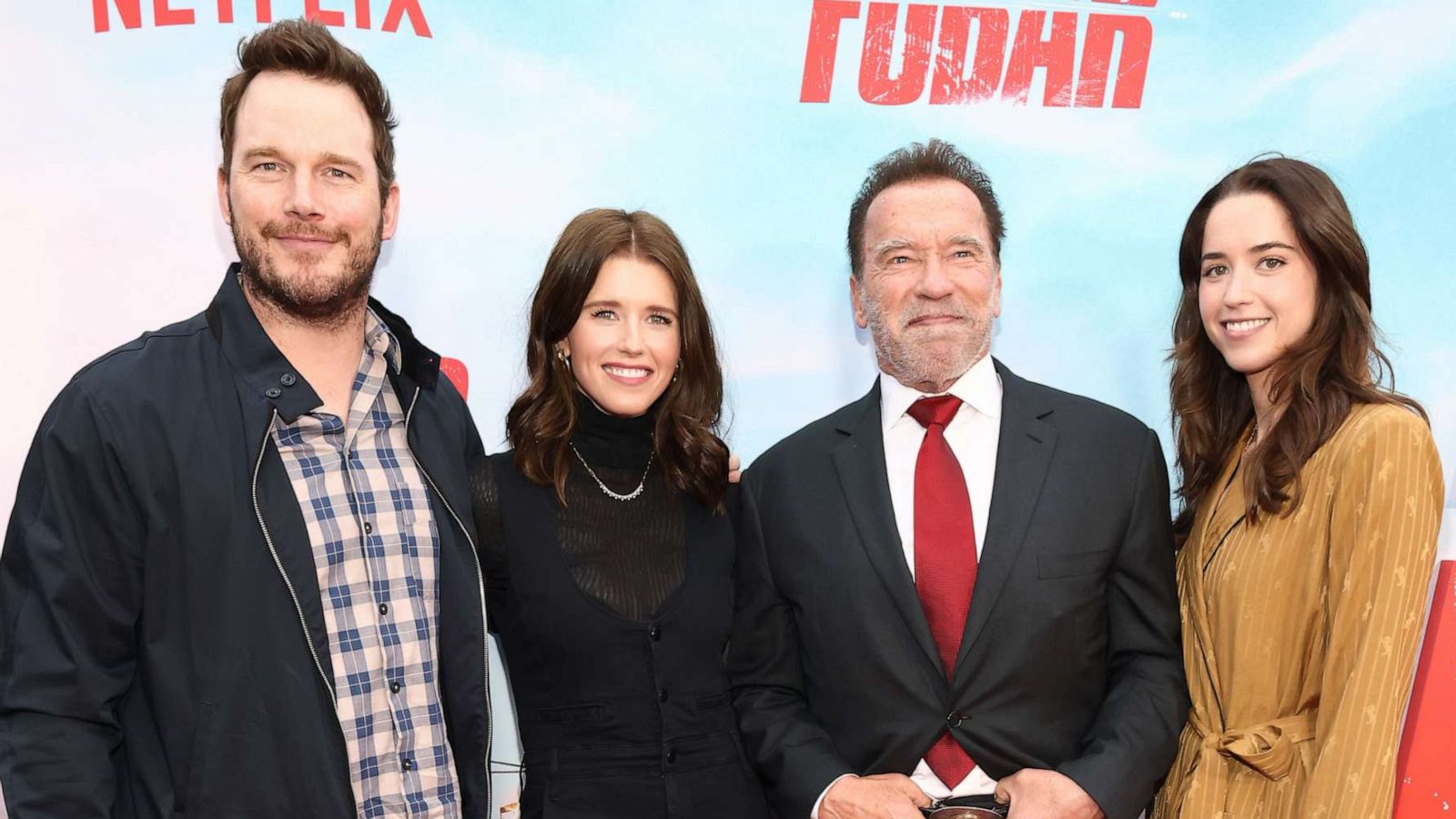 Arnold Schwarzenegger's family supports him at 'FUBAR' red carpet premiere Morning America