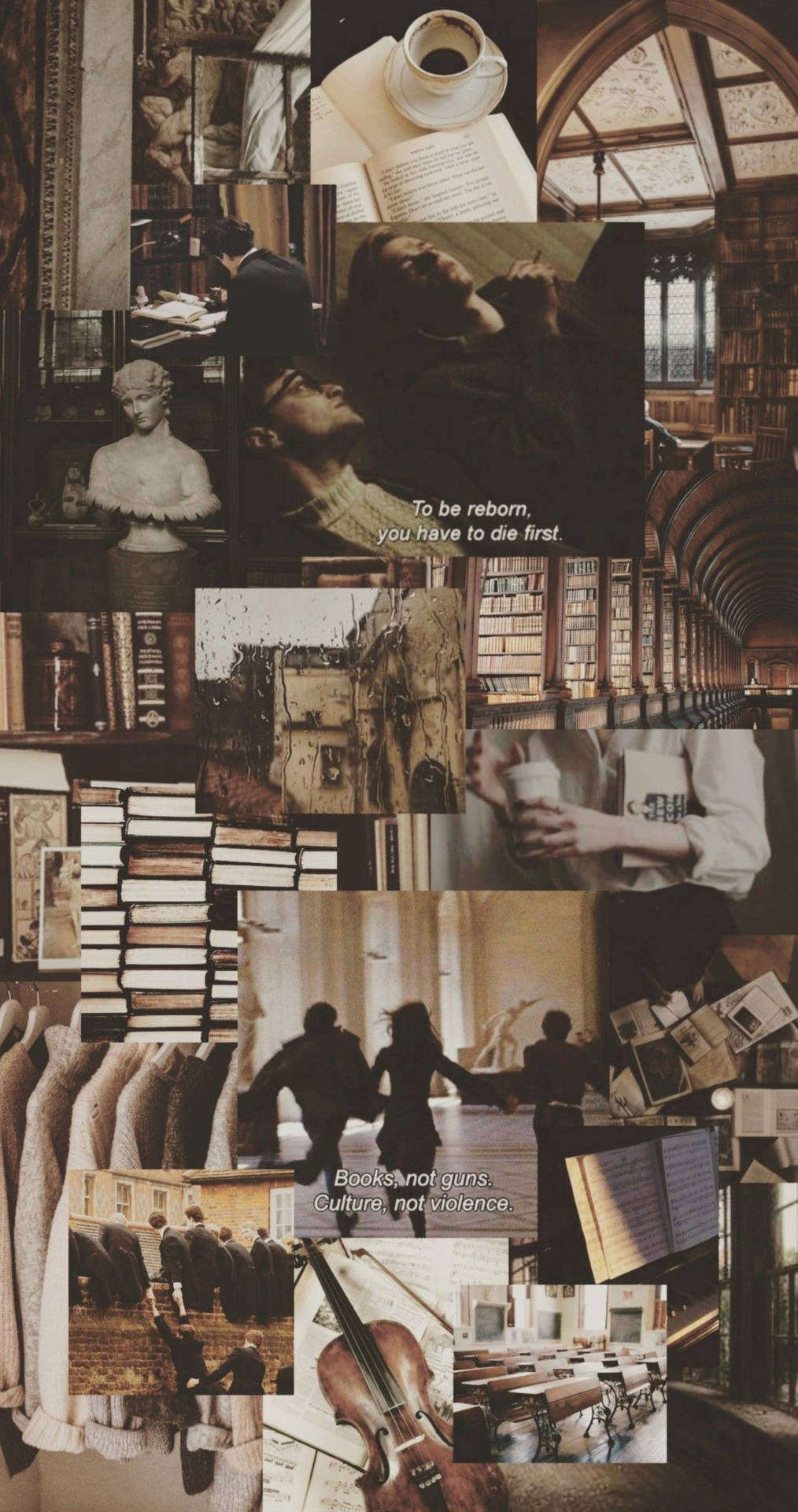 Download Dark Academia Collage Wallpaper