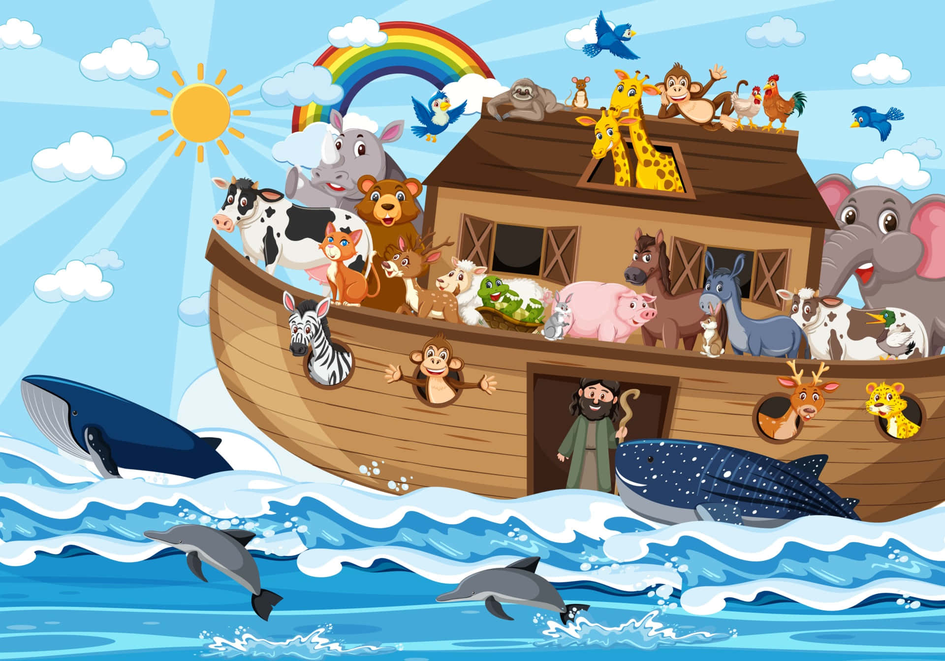 Download Noah Seeking Refuge in the Ark