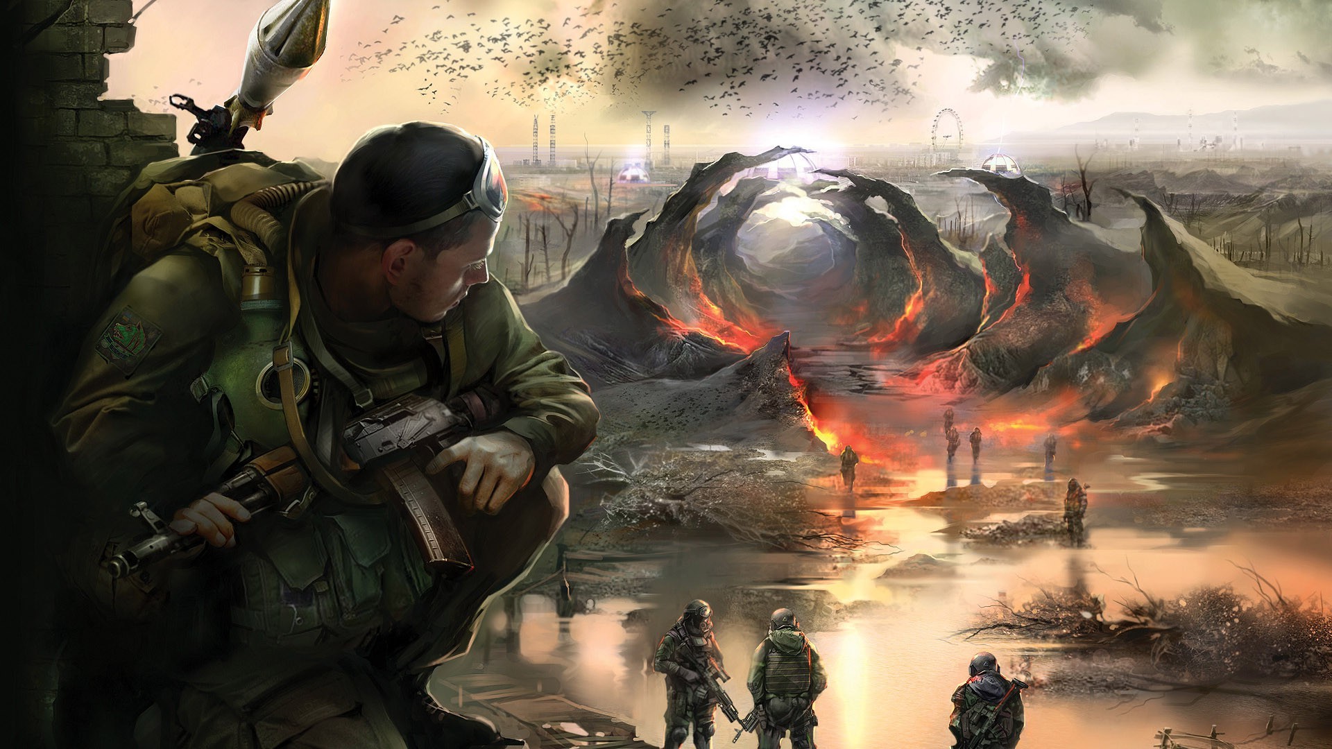 Wallpaper, soldier, Person, Marksman, S T A L K E R Clear Sky, screenshot, warlord, 1920x1080 px, computer wallpaper, pc game, mercenary 1920x1080