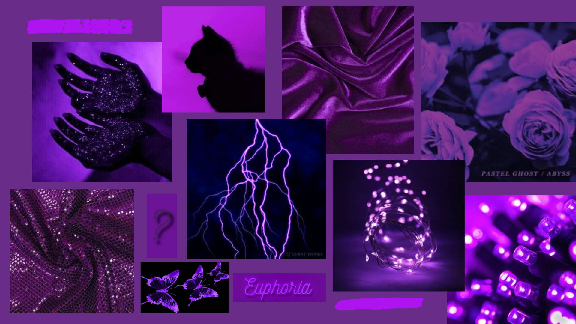 Dark Purple Collage Aesthetic