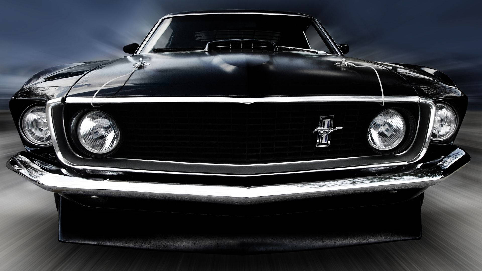 Download Black 1969 Ford Mustang Classic Car Wallpaper