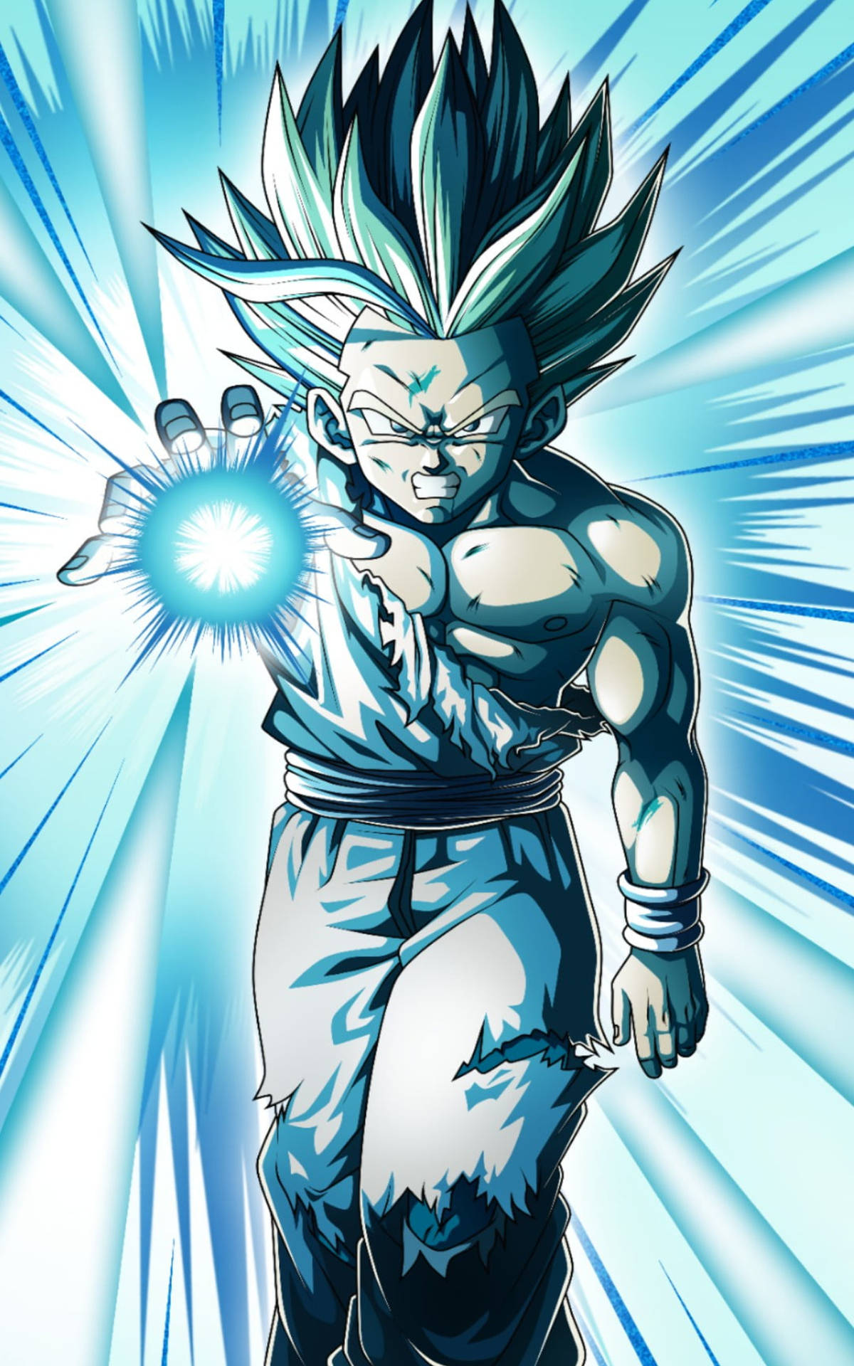 Download Gohan In Super Saiyan 2 Firing Kamehameha Wallpaper